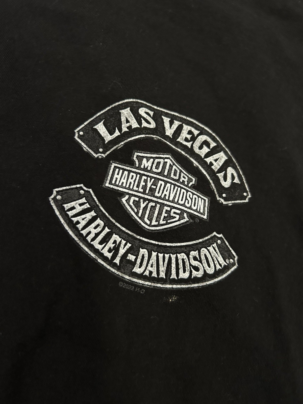 Harley Davidson T-Shirt Size 3XL Las Vegas Biker Skull Roses Raiders
