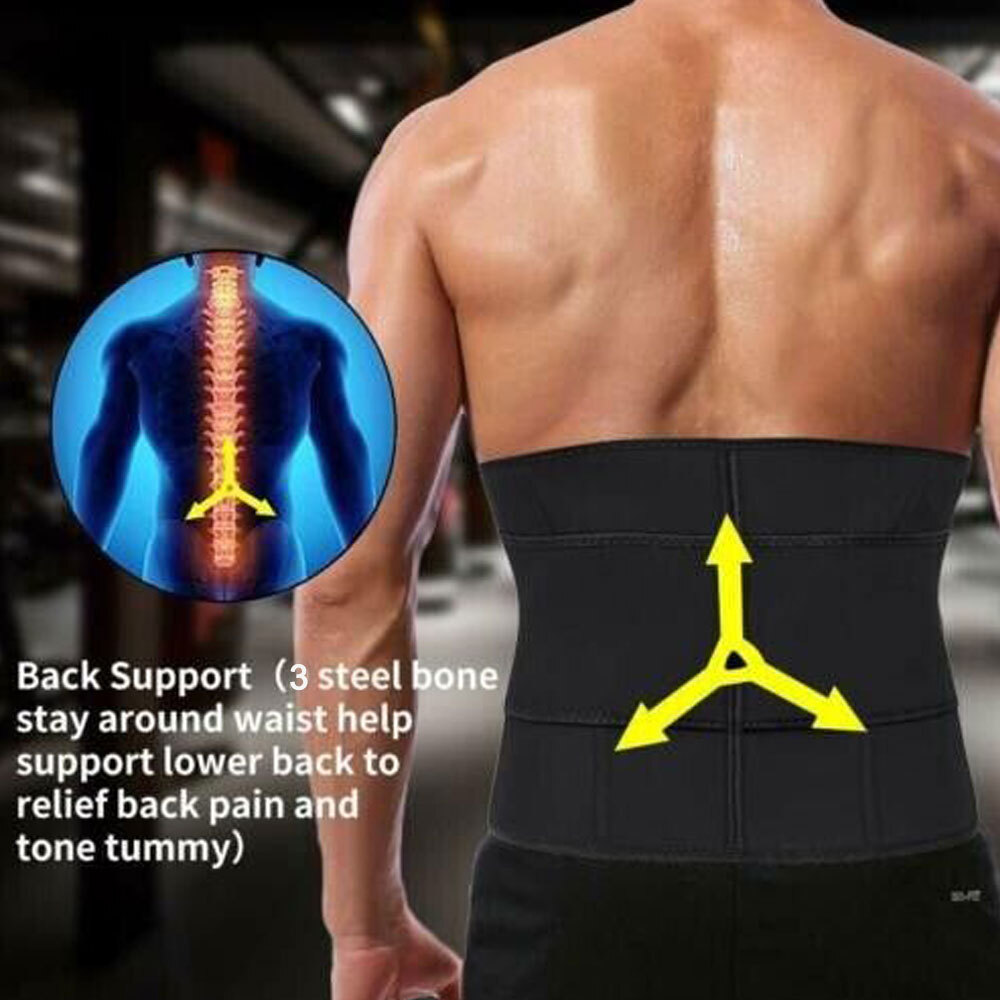 Men Waist Trainer Abdomen Reducer Sweat Trimmer Slimming Belt Body Shaper Girdle