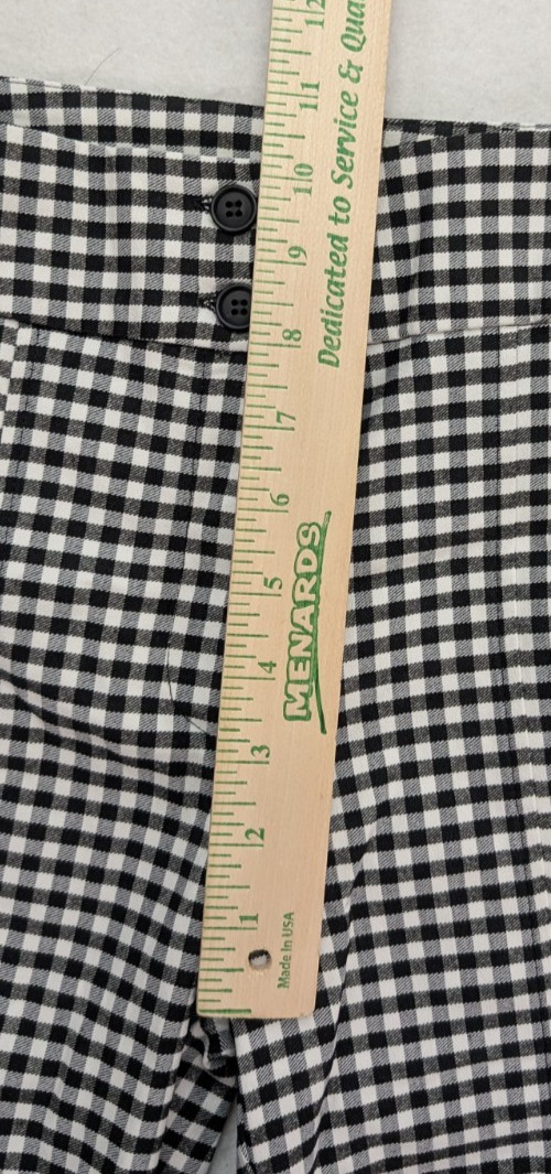 Andrea Women’s Pants Size 7 Black White Plaid Gingham Skinny Stretch
