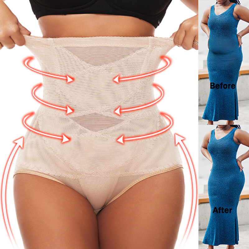 Women Tummy Control High Waist Trainer Body Shaper Underwear Firm Girdle Panties