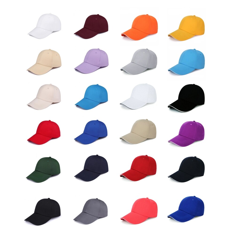 100% Cotton Cap Baseball Caps Hat Adjustable Polo Style Plain Solid Dad