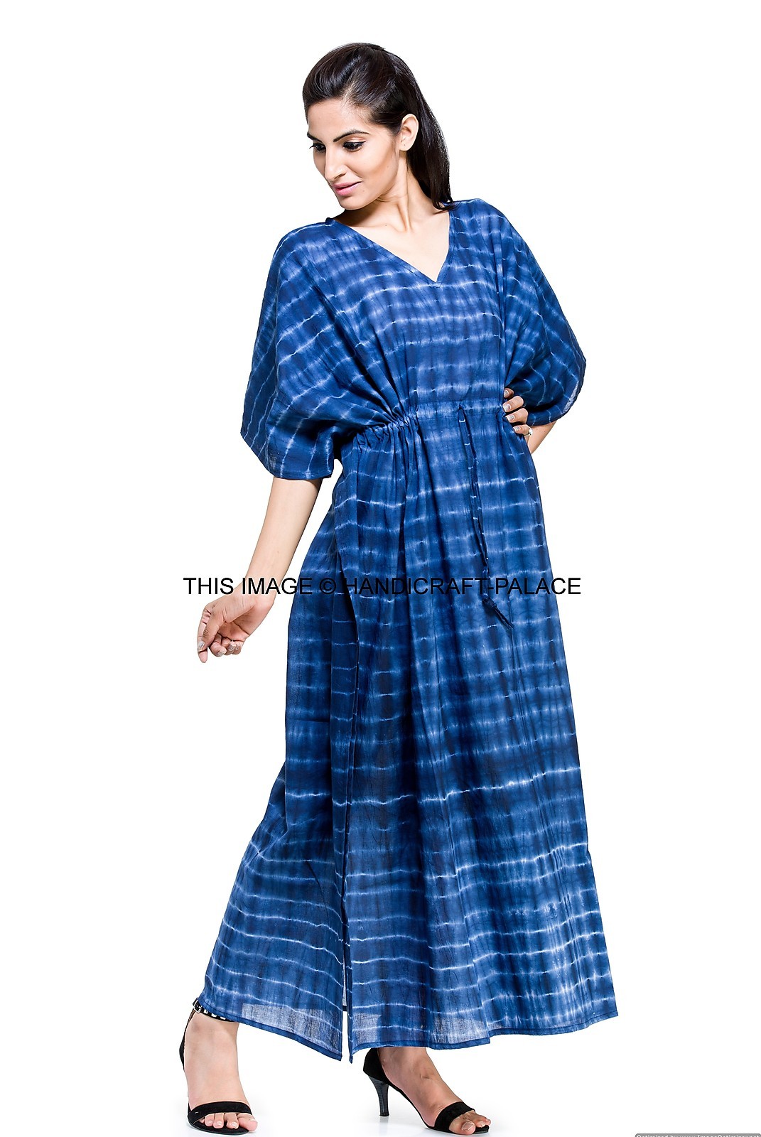 10 Pcs Wholesale Lot of Kaftan Women Kaftan Dress Indigo Blue Beach Long Caftan