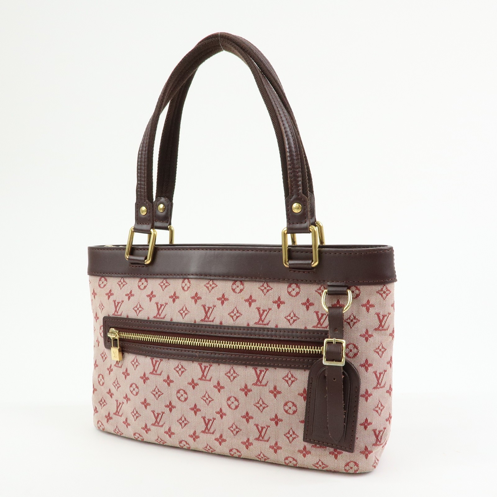 Louis Vuitton Monogram Mini Lucille PM Hand Bag Cerise M92678 Authentic Used F/S