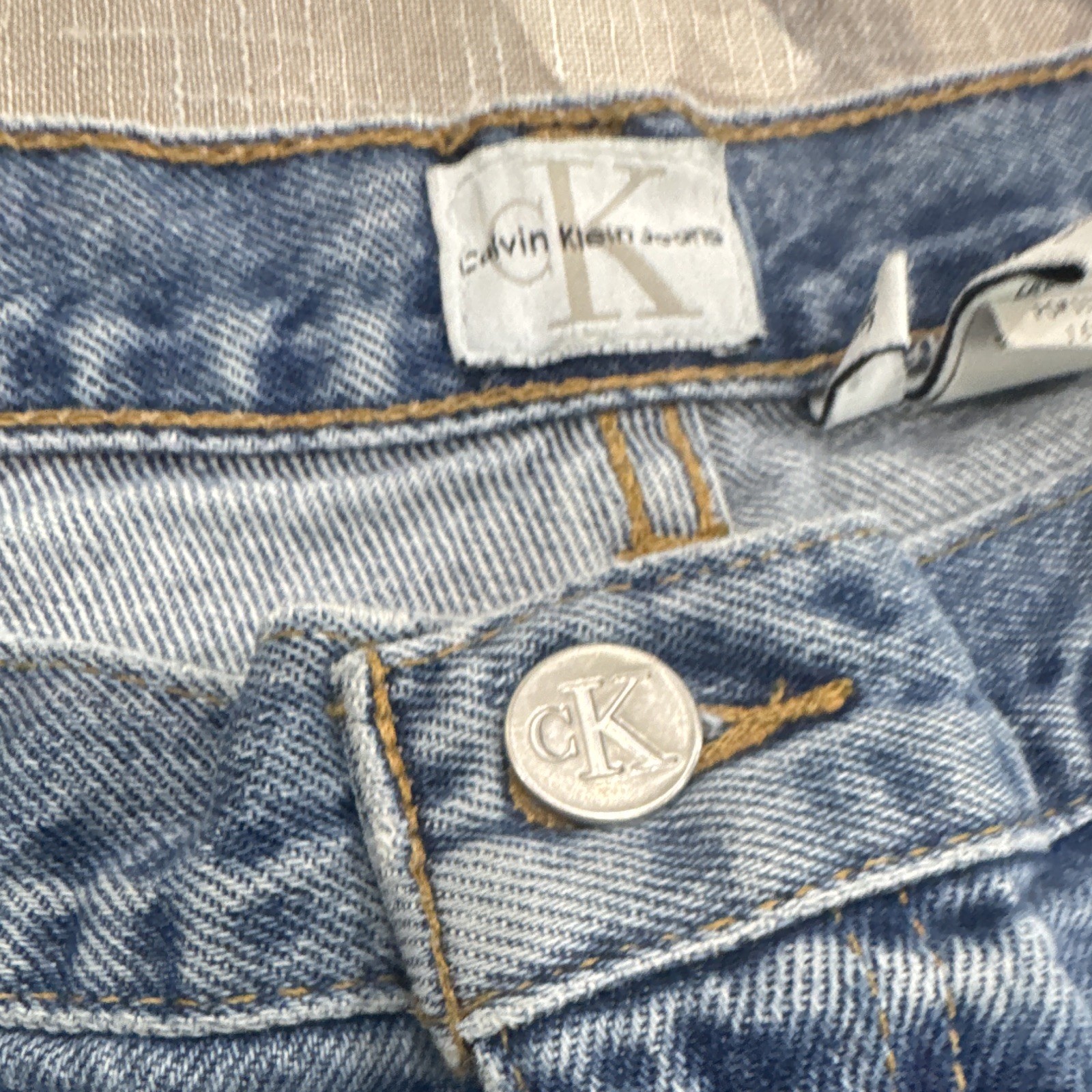 Calvin Klein Jeans Relaxed Straight Leg Jeans 38×30 100% cotton