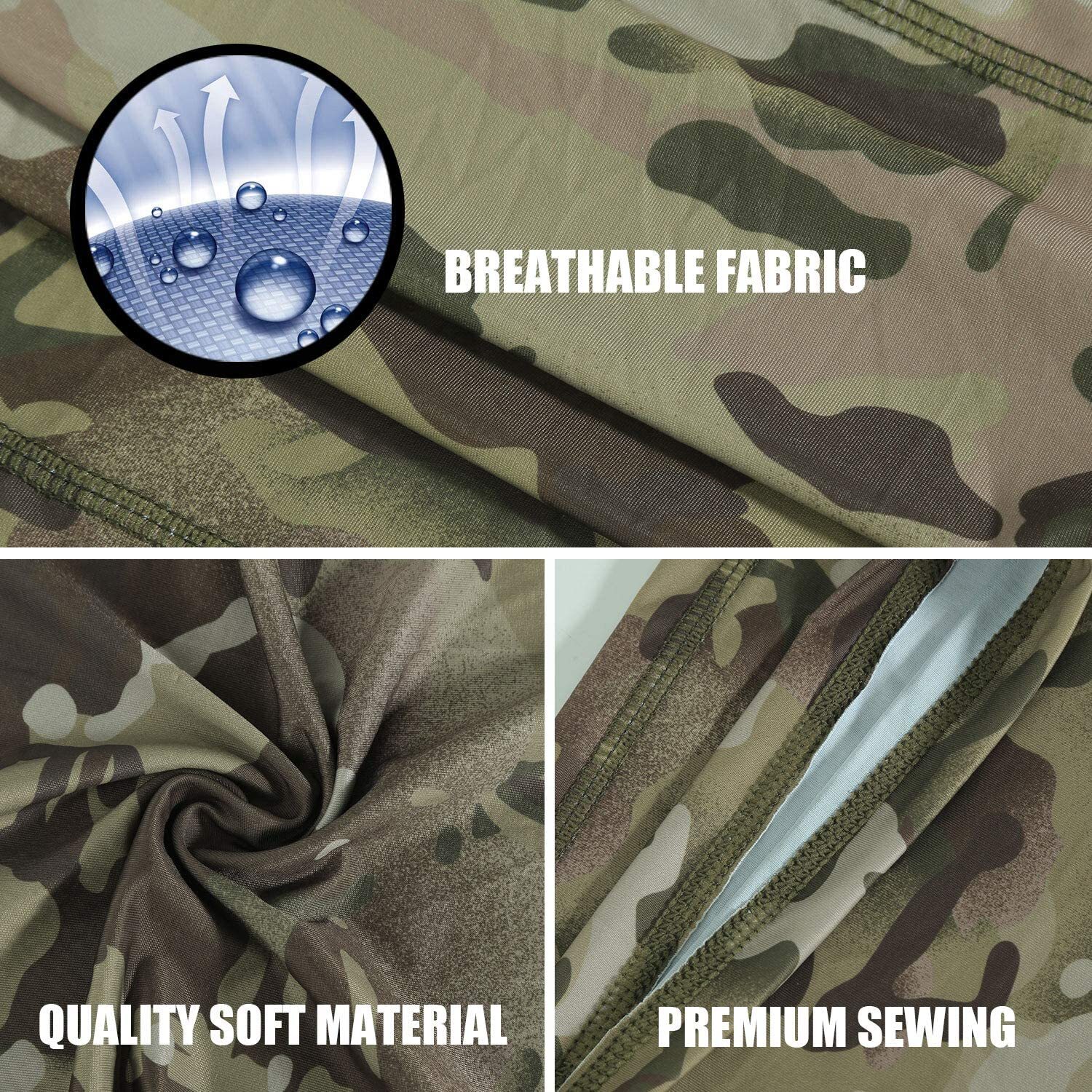 Tactical Balaclava Camo Neck Gaiter Face Mask Scarf Breathable Bandana Cover US
