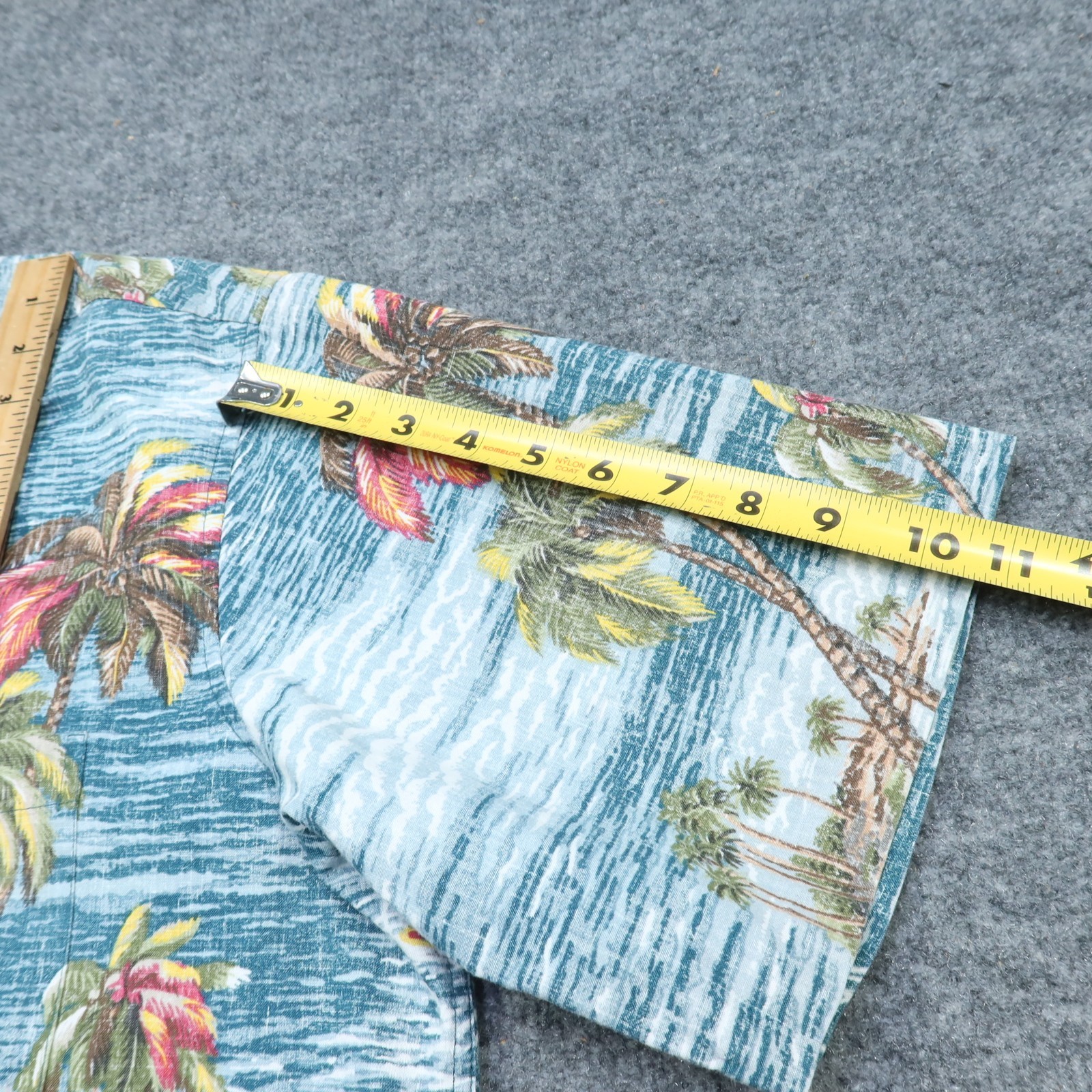 Reyn Spooner Shirt Mens XL Blue Pullover Hawaiian Boats Fishing Short Sleeve