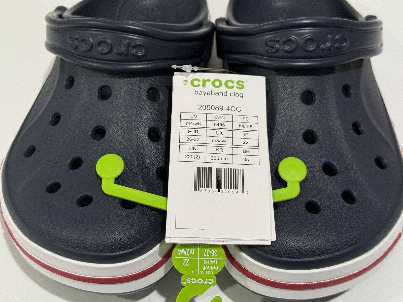 Crocs Bayaband Clog NAVY / PEPPER #205089-4CC Unisex Size US m4/w6~New W/O Box
