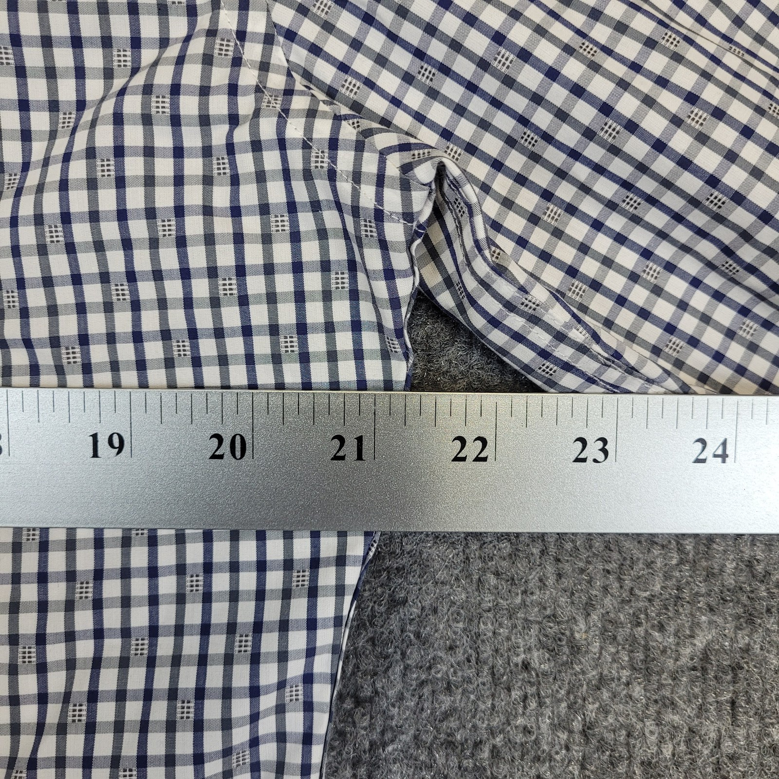 7D 7Diamonds Shirt Mens Large Button Up Geometric Grid Cotton Spread Collar
