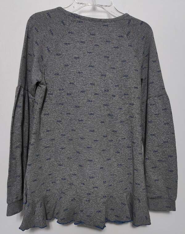 Matilda Jane 435 Girls Sz 14 Frosty Days Sweatshirt Gray Print Pullover Shirt T
