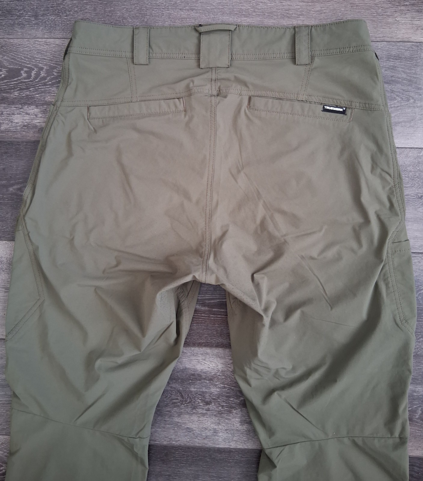 Truewerk T1 Werk Pants Durable Lightweight Cargo Olive Womans Size 16 (36×30)
