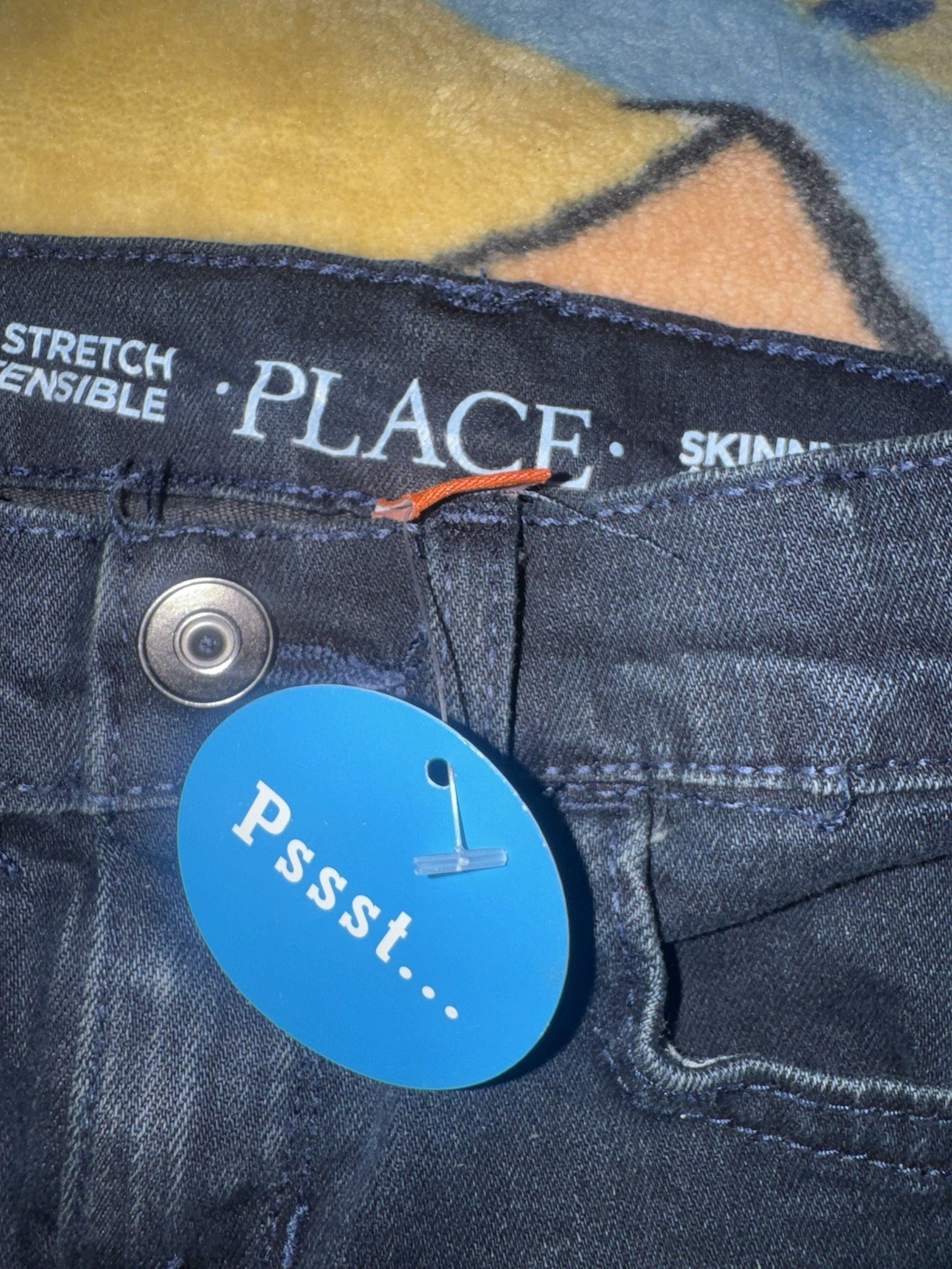 The Children’s Place Girls Skinny Stretch Denim Jeans Slim Fit Size 4 Black 3