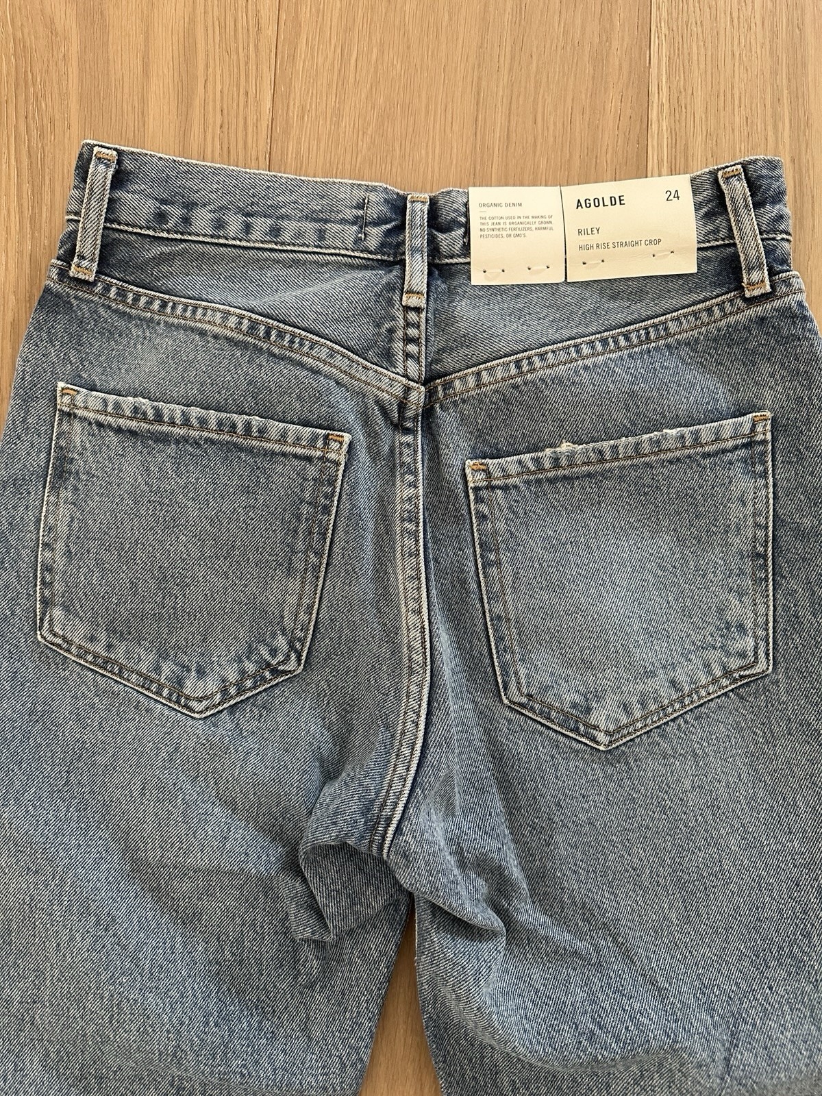 NWT* AGOLDE Riley High Rise Straight Crop Jean in Endless size 24