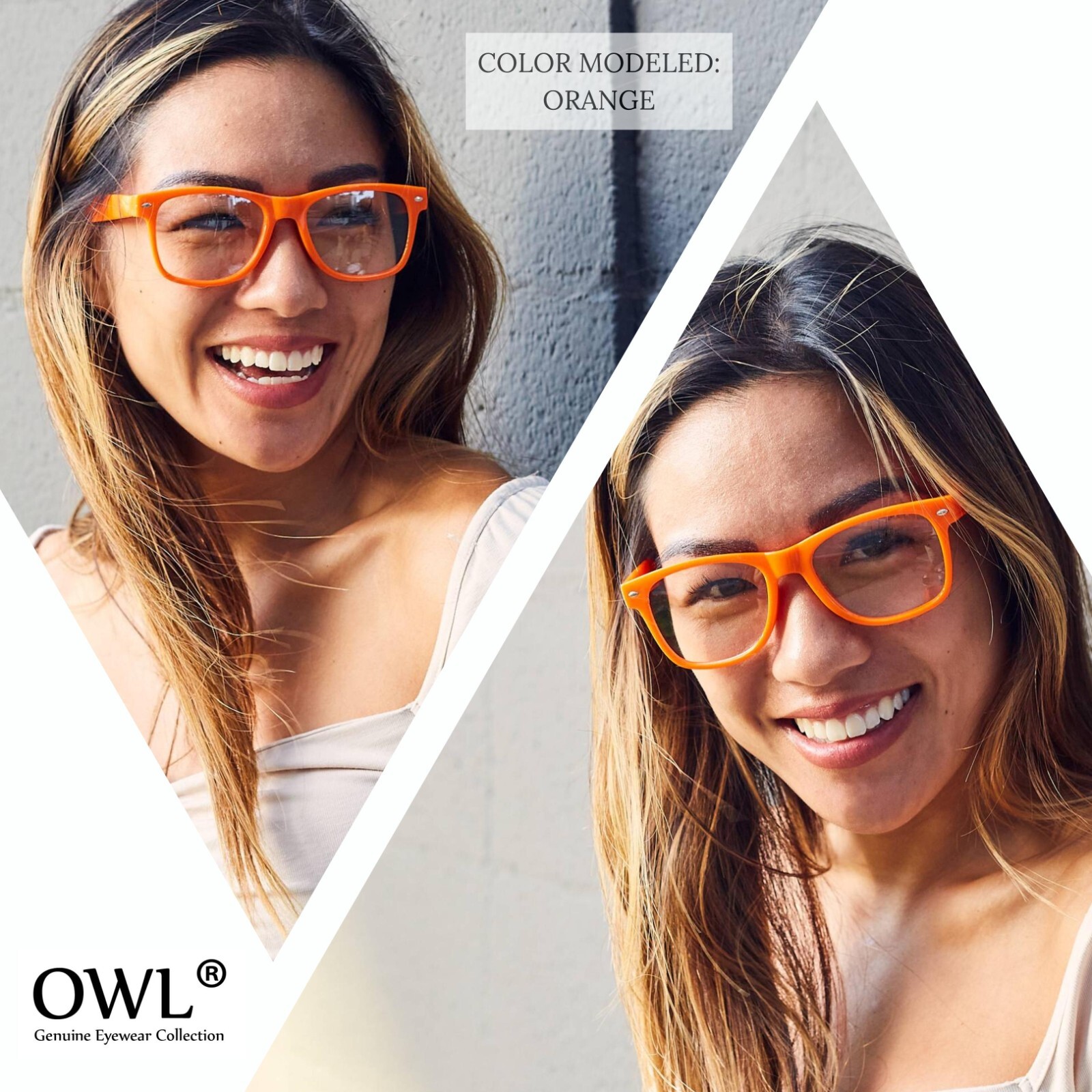CLASSIC 80s 90s VINTAGE RETRO CLEAR LENS SUNGLASSES SHADES ORANGE FRAME GLASSES