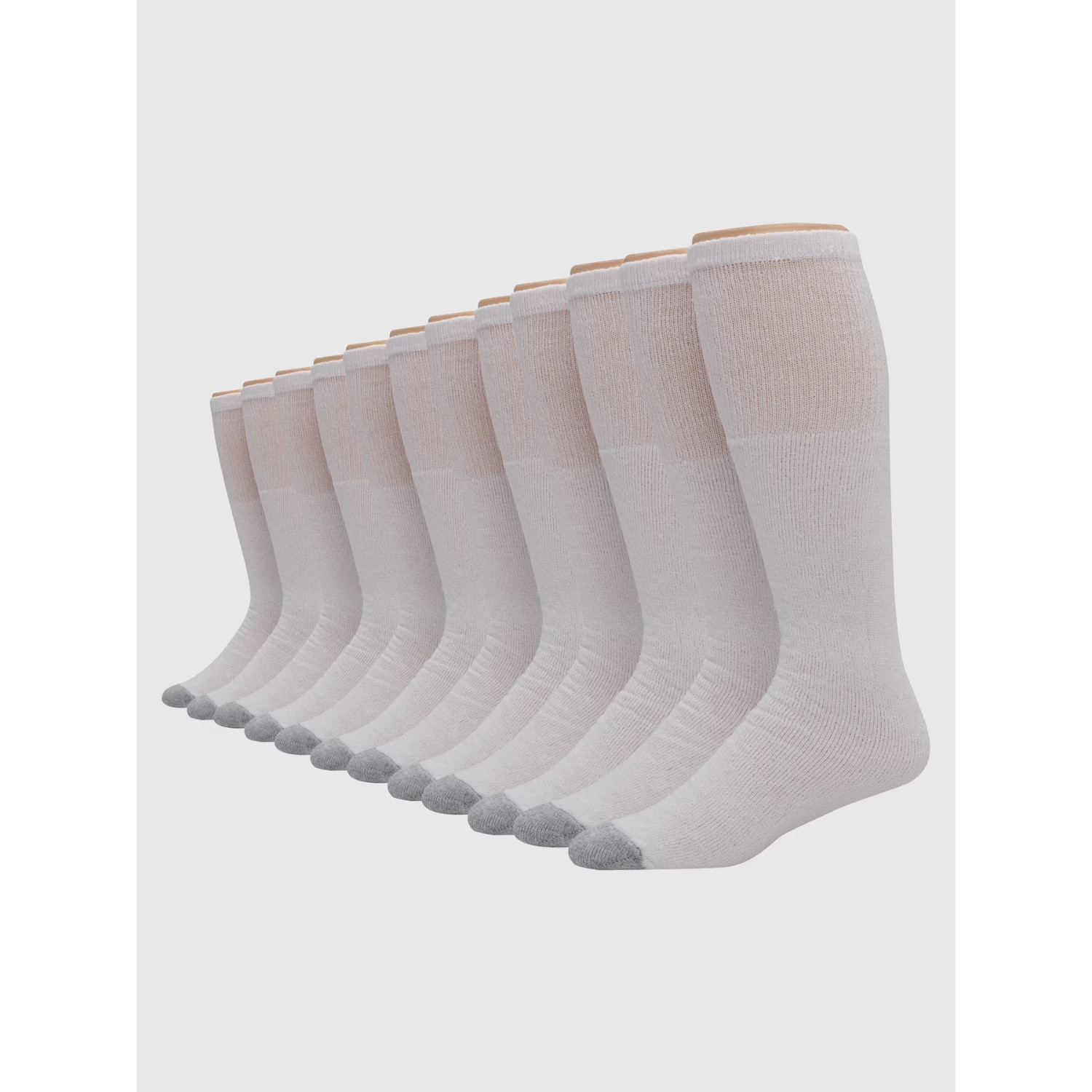 Hanes Double Tough Tube Socks for Men 12 Pack Over Calf, 6-12 Reg Size