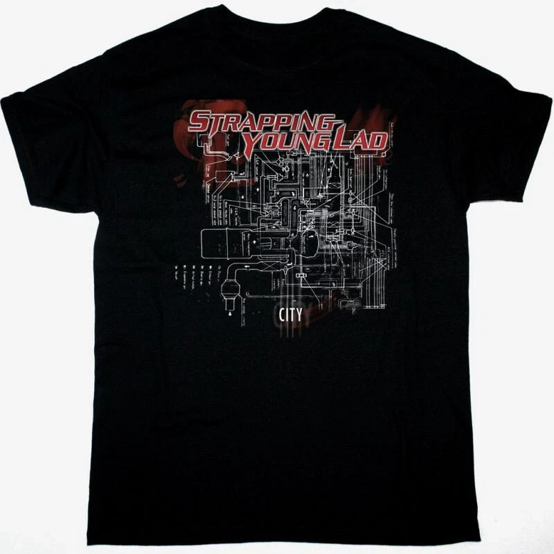 STRAPPING YOUNG LAD Band City Cotton Black S-5XL Unisex Shirt HD927