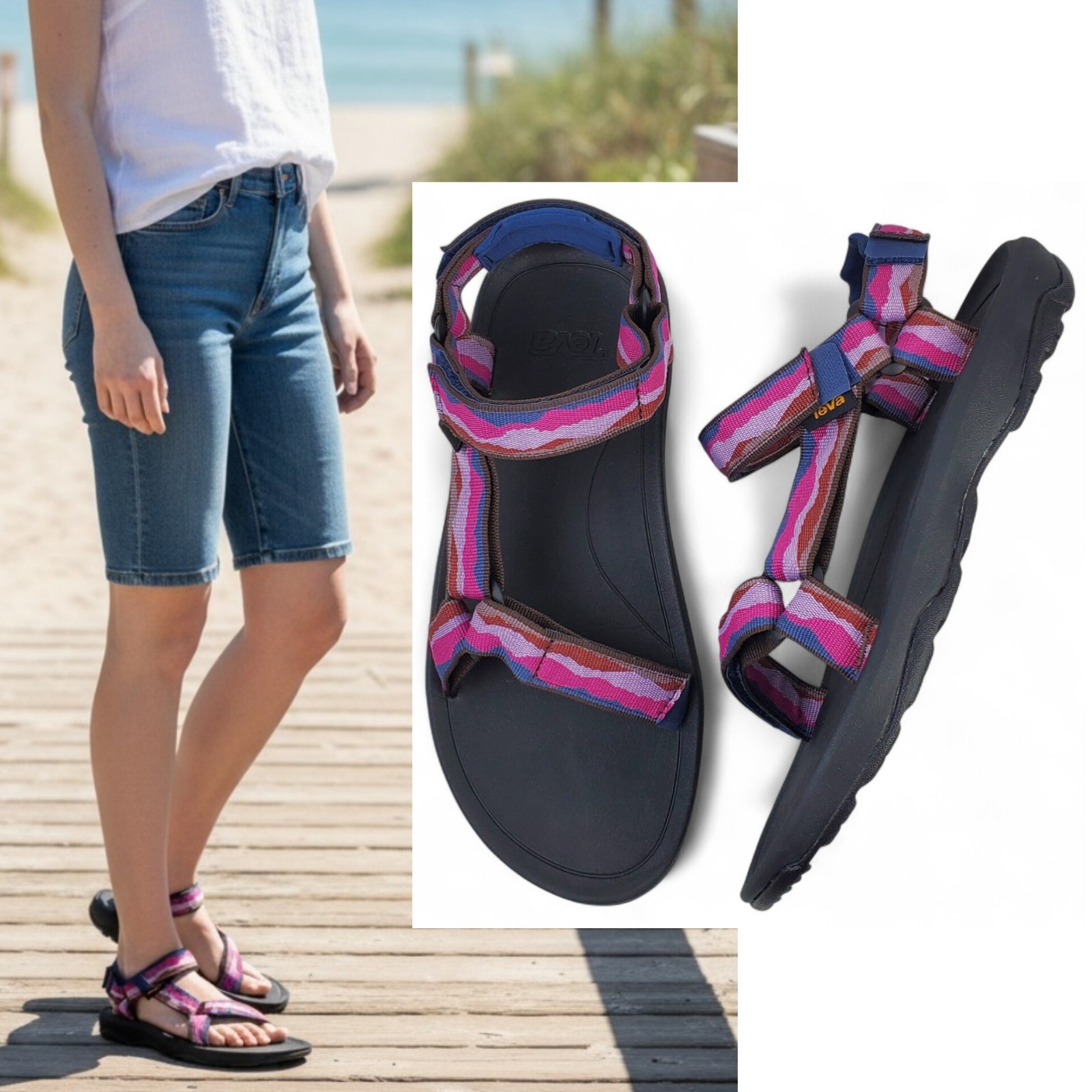 Teva big kids 7 womens 9 Hurricane xlt 2 sandals vita blue indigo outdoor summer