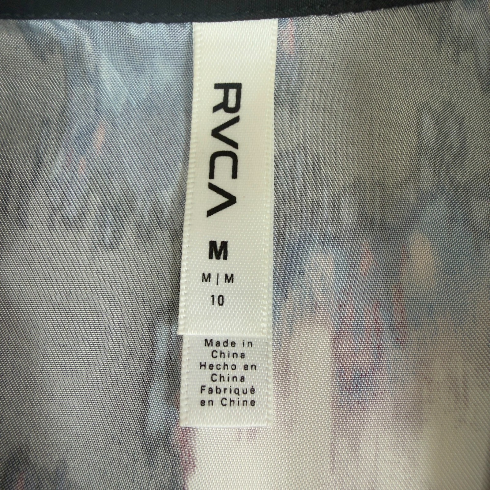 RVCA Sleeveless Collared Button Front Dress Tunic Abstract Print Size M