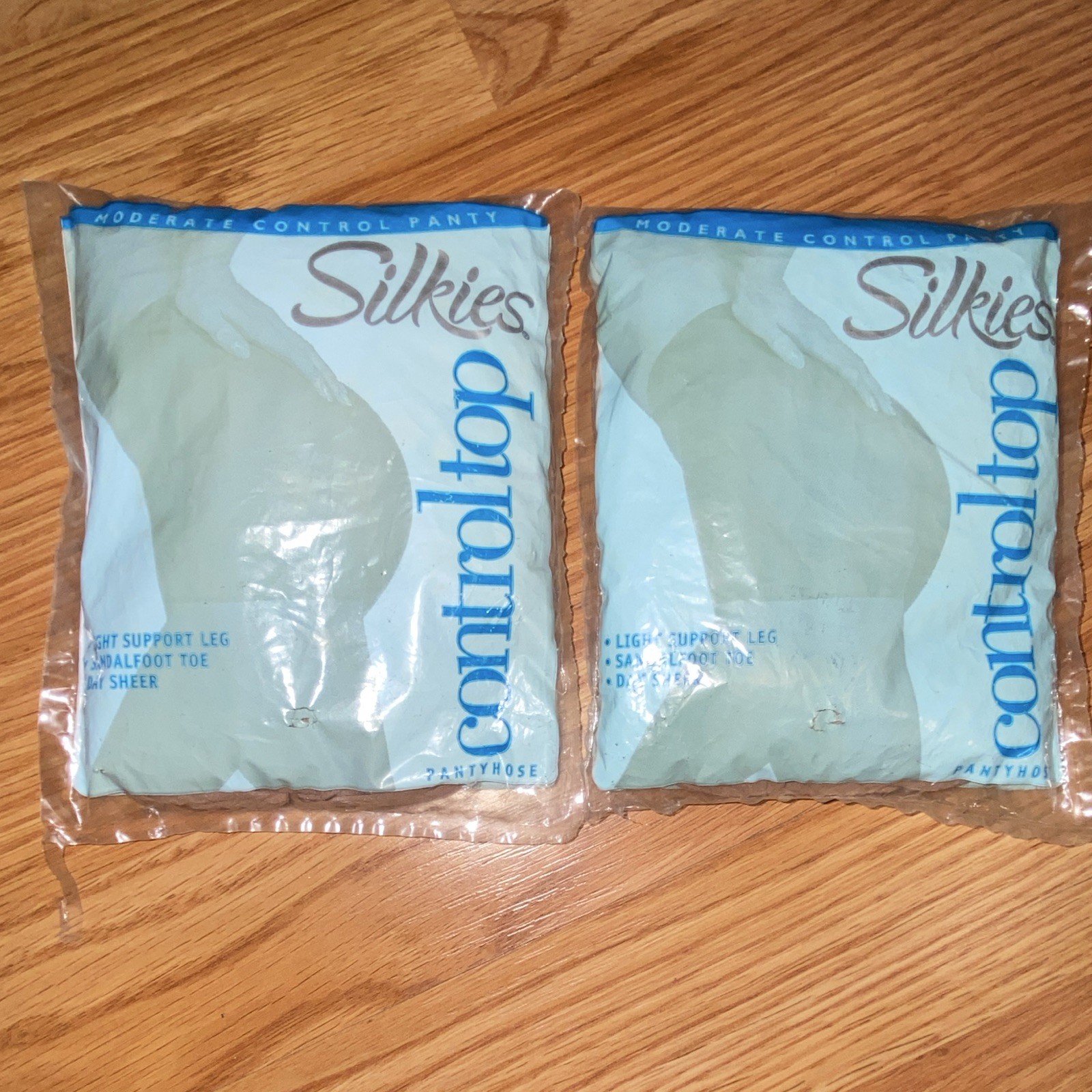Lot of 2 Vintage Silkie’s Control Top No Pantyhose Queen Nude XL Size NOS