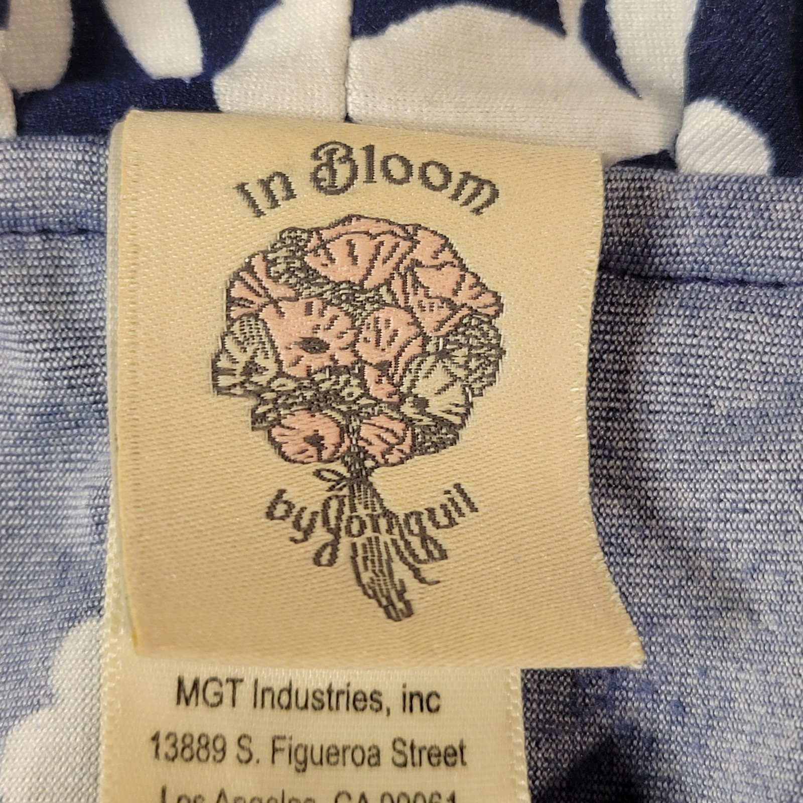 In Bloom by Jonquil Floral Lace Kimono Tie Robe & Chemise Set M-L NBL13OR