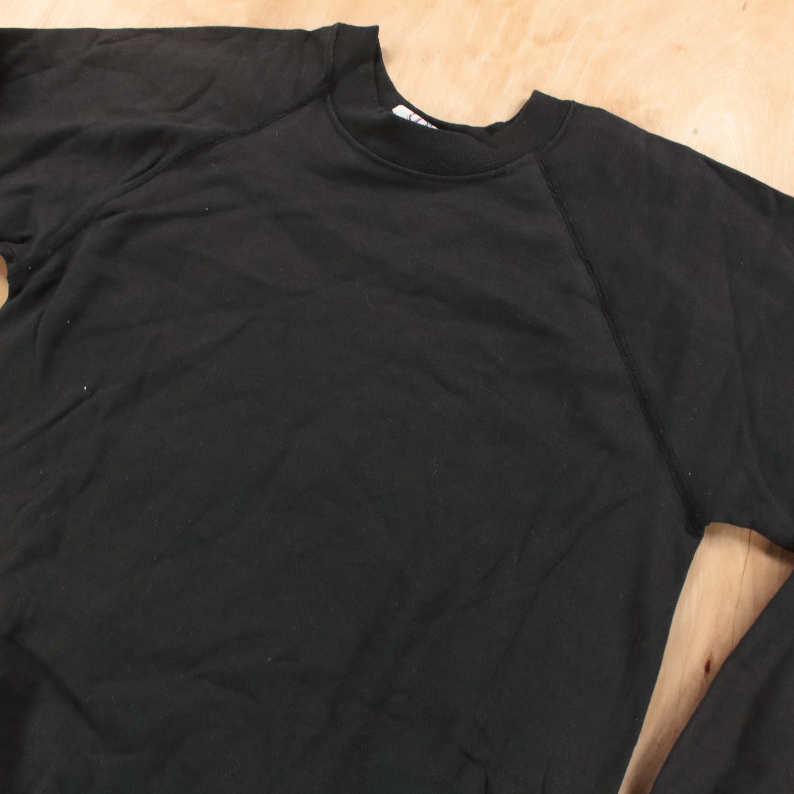 nwot ds TEE JAYS raglan crewneck sweatshirt SMALL tag vtg 80s 90s usa made blank