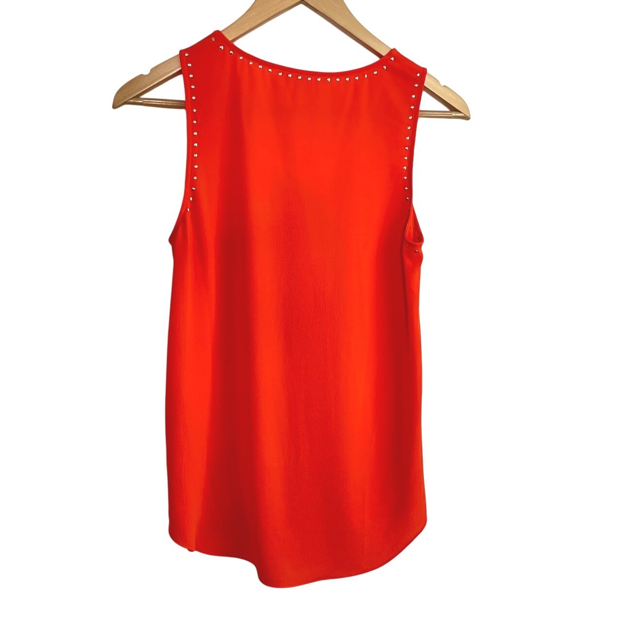 MICHAEL Michael Kors Orange Studded Tank Top Small Sleeveless Stud Embellished