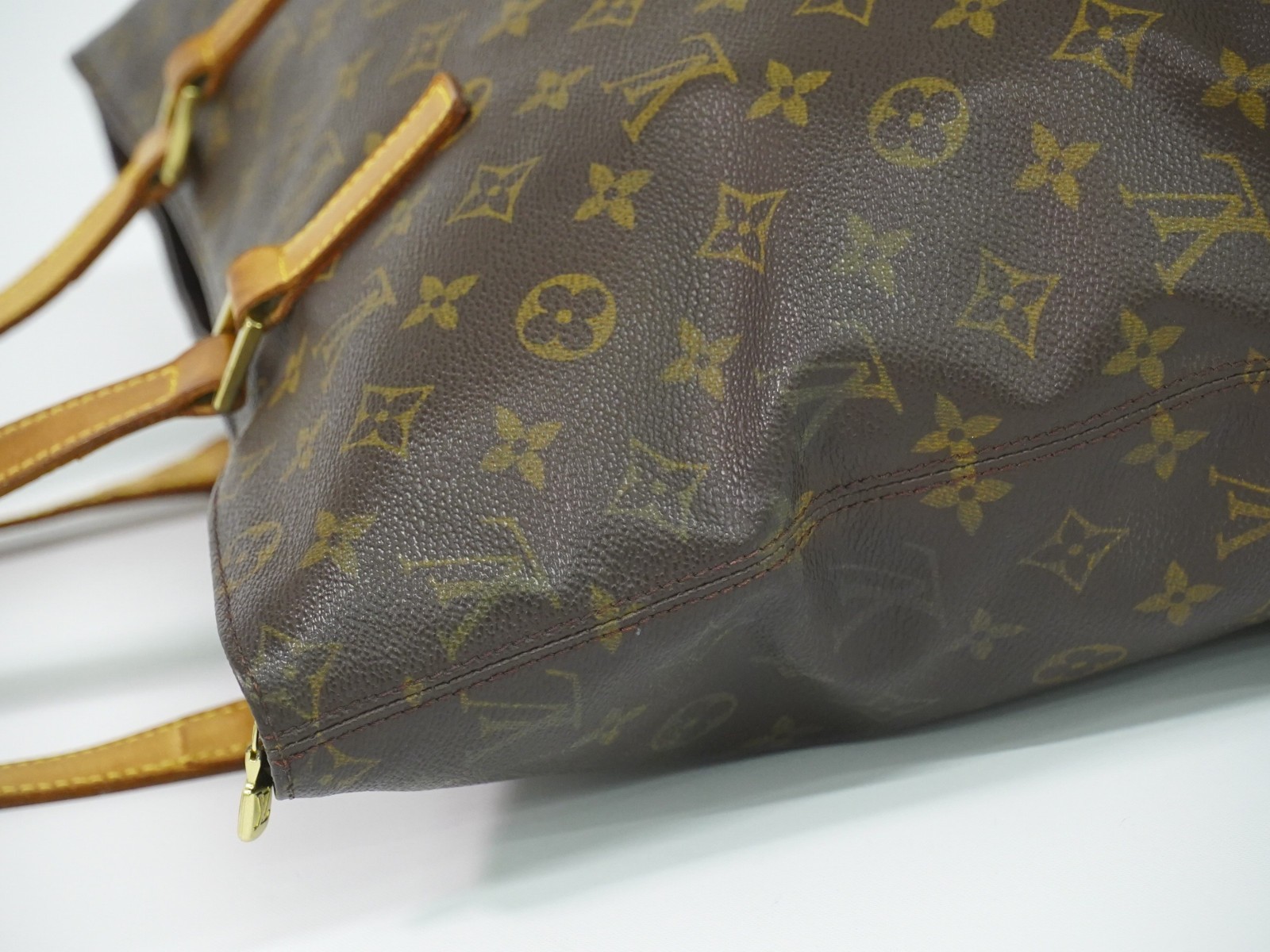 Louis Vuitton Cabas Mezzo M51151 Monogram Canvas Shoulder Tote Bag Brown