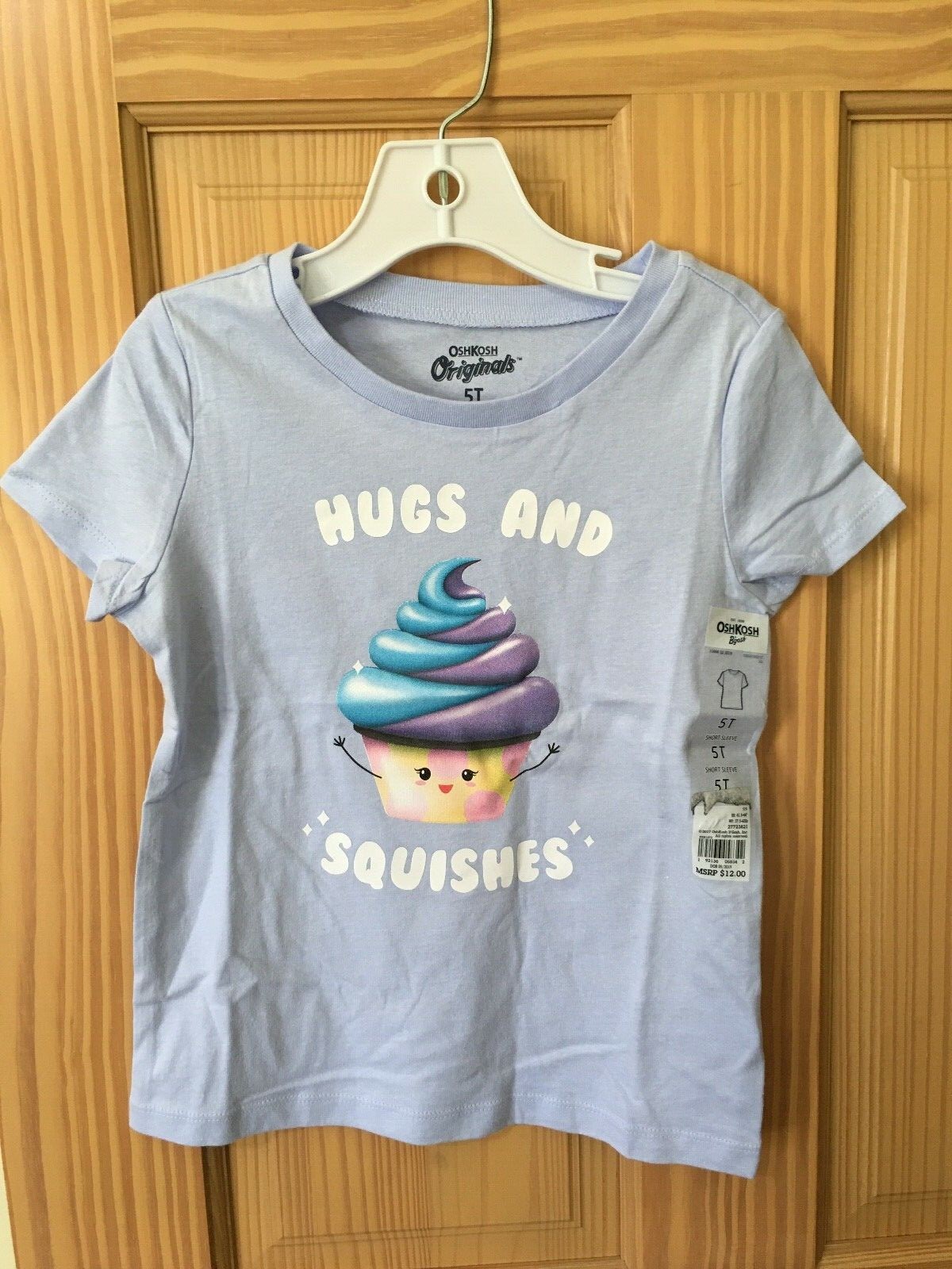 NWT Oshkosh Cupcake Tee Shirt Top Girls Short Sleeve Toddler Perwinkle Many Size