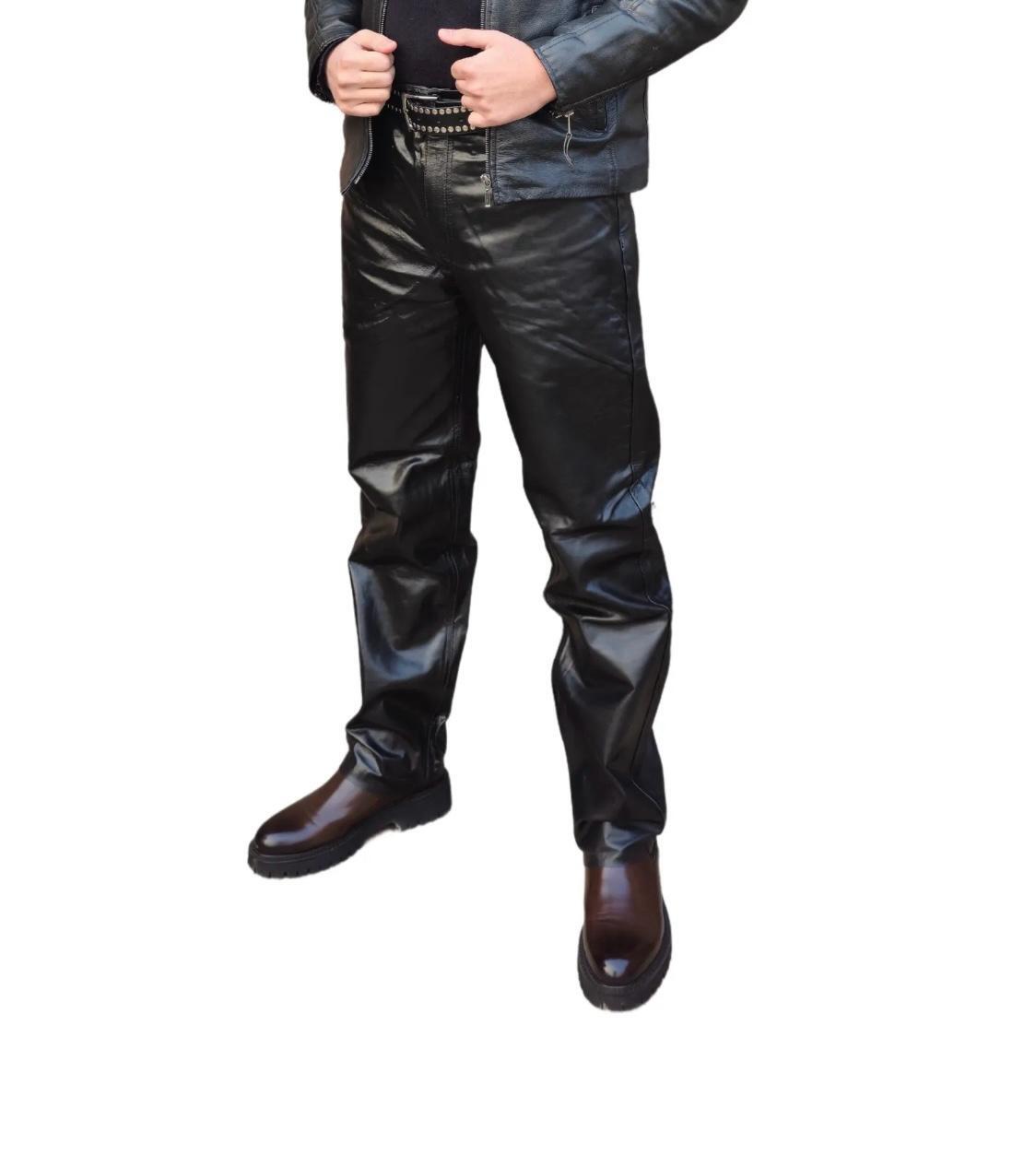 Motorcycle Pants Men Biker Dual Sport Motorbike Genuine Leather Pants Riding
