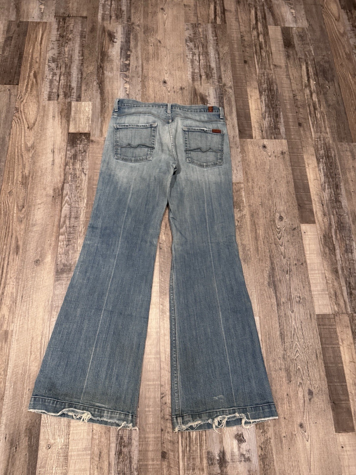 7 For All Mankind Women’s Dojo ginger Flared Trouser Jeans Light Wash 31×33