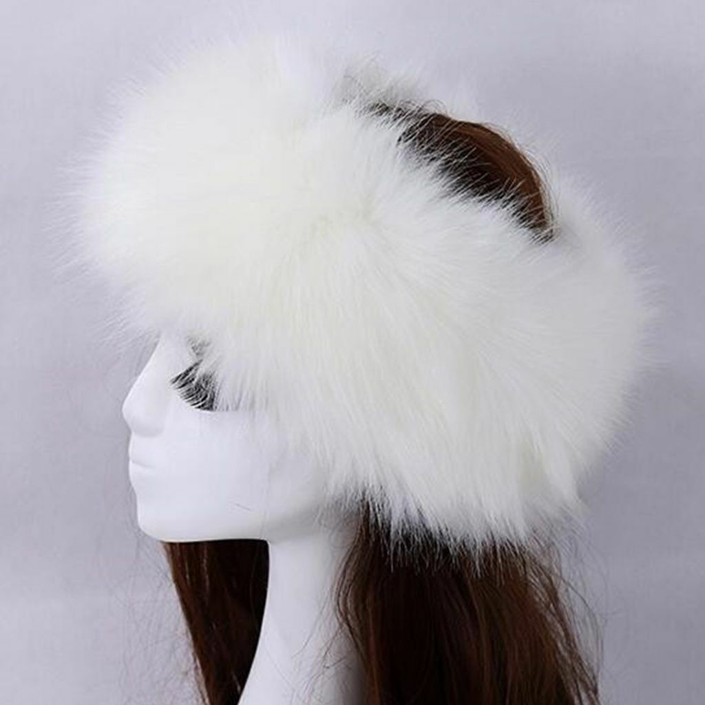 Womens Russian Thick Fluffy FAUX Fur Headband Hat Winter Ear Warmer Ski Outdoor