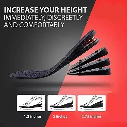 Shoe Lift Height Increase Insole Foot Pad Insert Riser Footpad Unisex