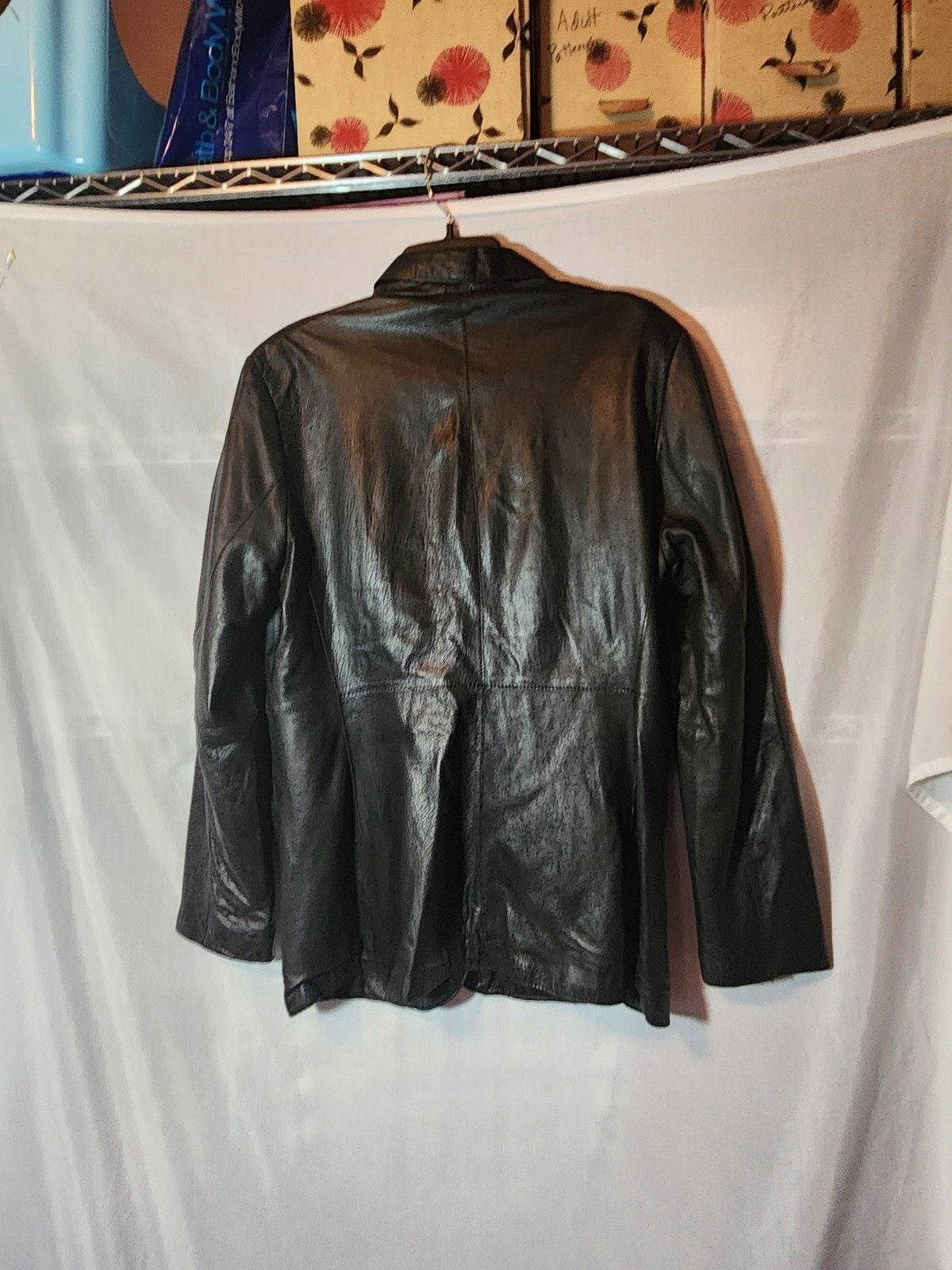 Vintage I.N.C. Genuine Leather Blazer – Black 90s Minimalist Jacket