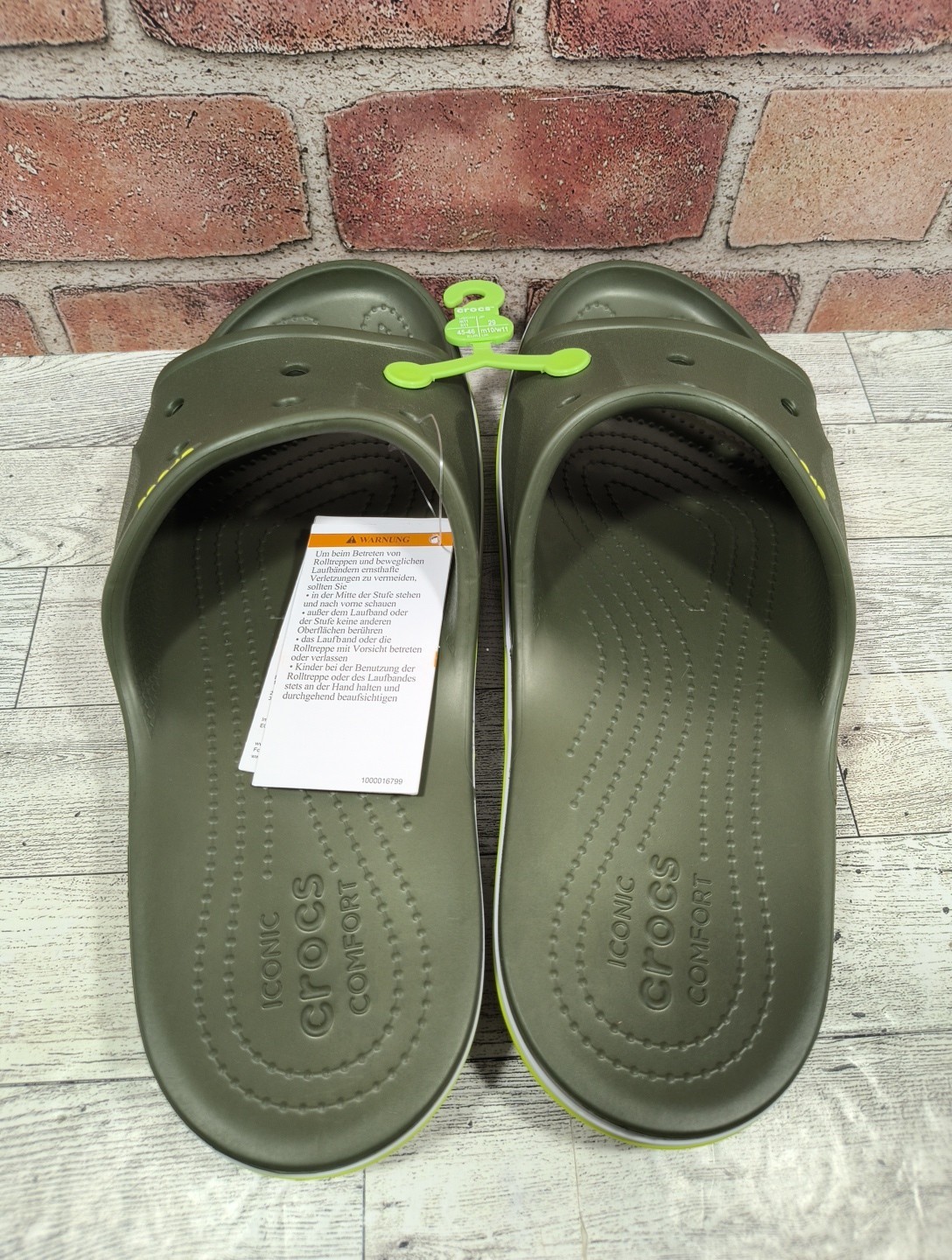 Crocs Bayaband Slide Sandals Men’s Size 11 Army Green 205392-309 NWT