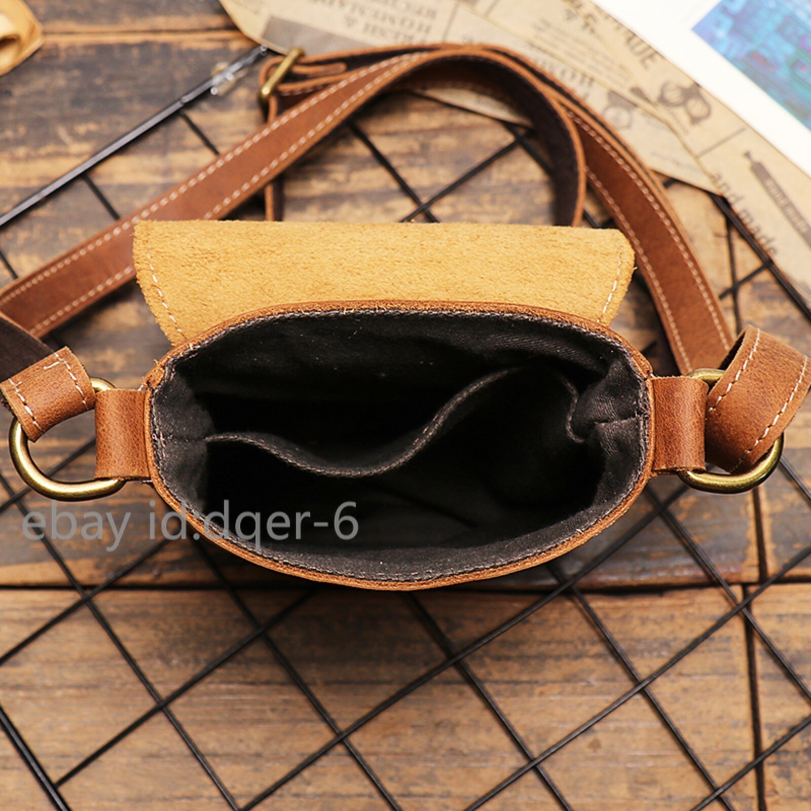 Mens Leather Shoulder Bag Small Crossbody Pouch Vintage Phone Wallet Carrier