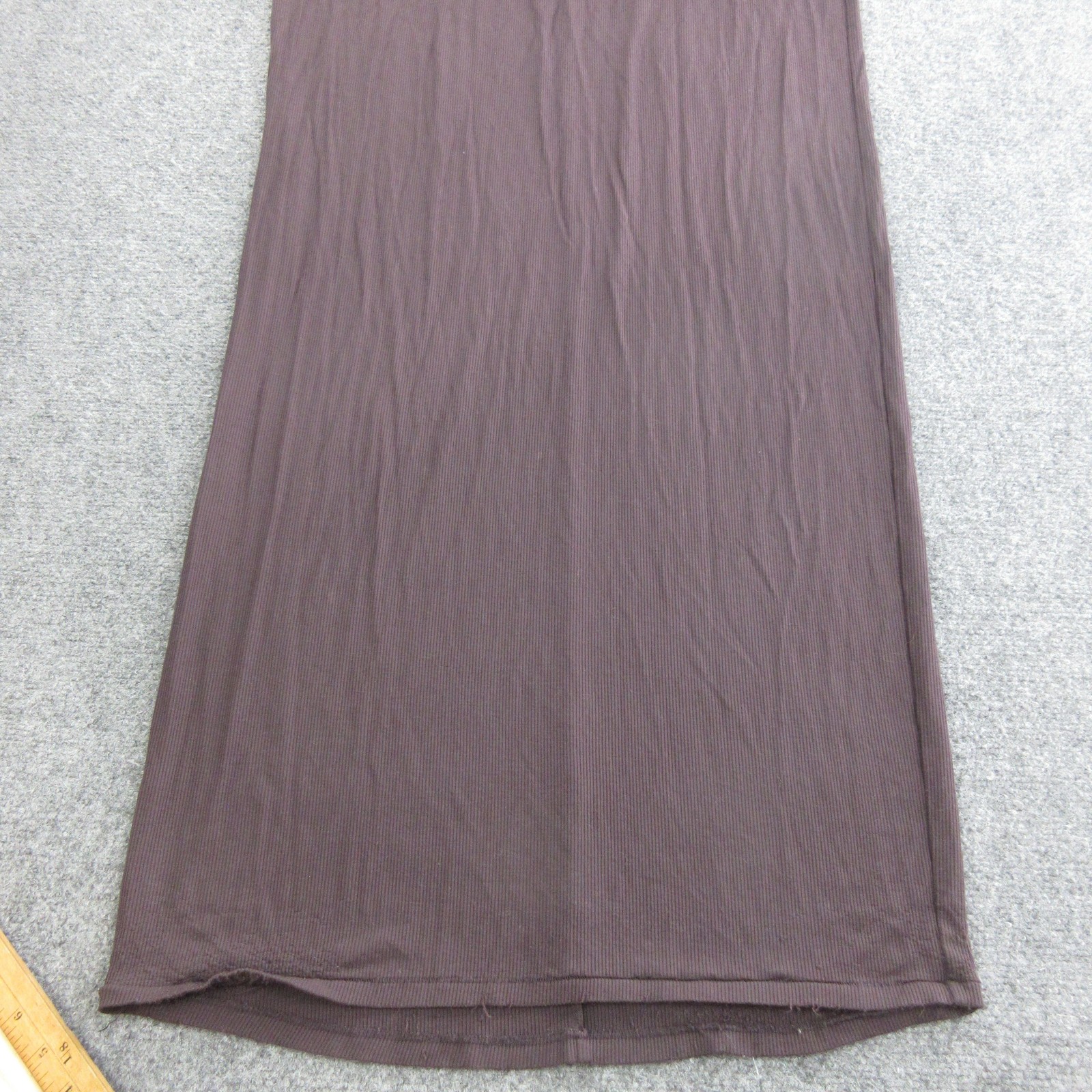 Skims Dress Womens 2X Brown Modal Nylon Spandex Stretch Long Ribbed