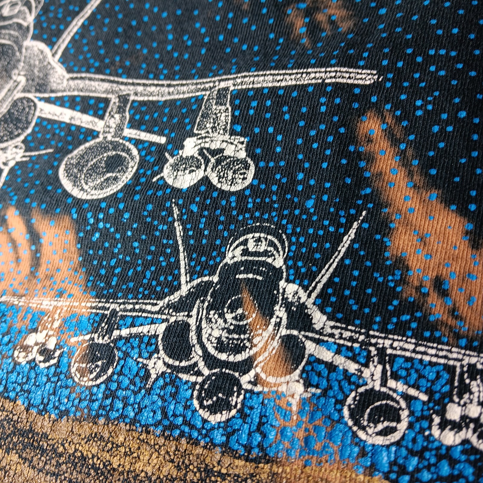 World Trade Center Pentagon 911 T Shirt Large Bleach Dye Bombers Three Wise Men