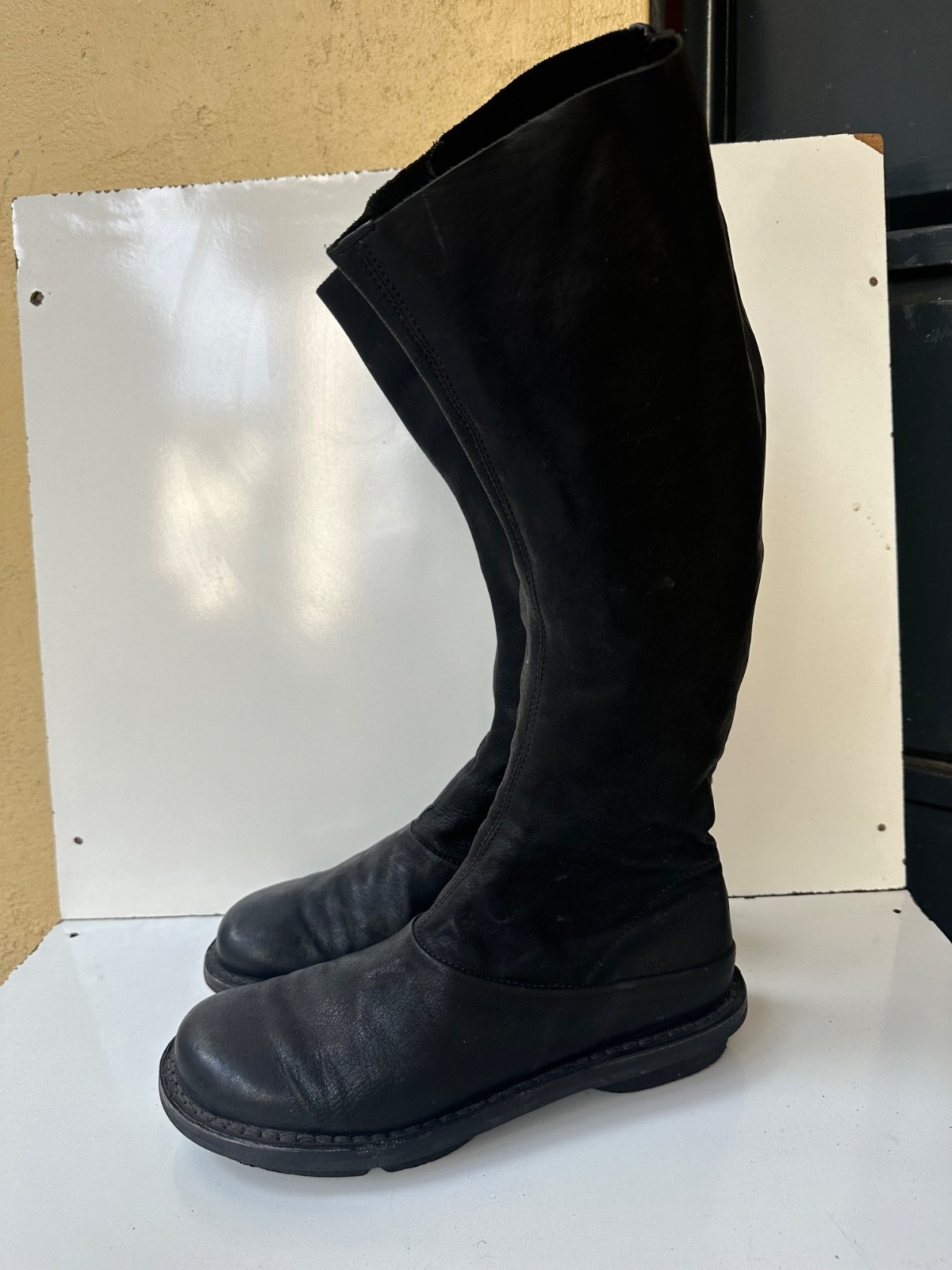Trippen Black Leather Knee-high Women’s Boots Size 39 / USA 8