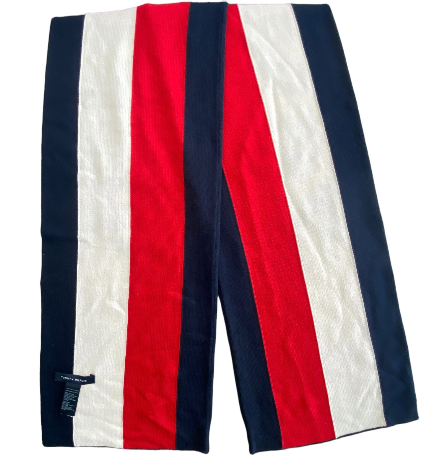 Tommy Hilfiger Winter Scarf Neck Warmer Logo Red White Blue Buyer’s Choice New