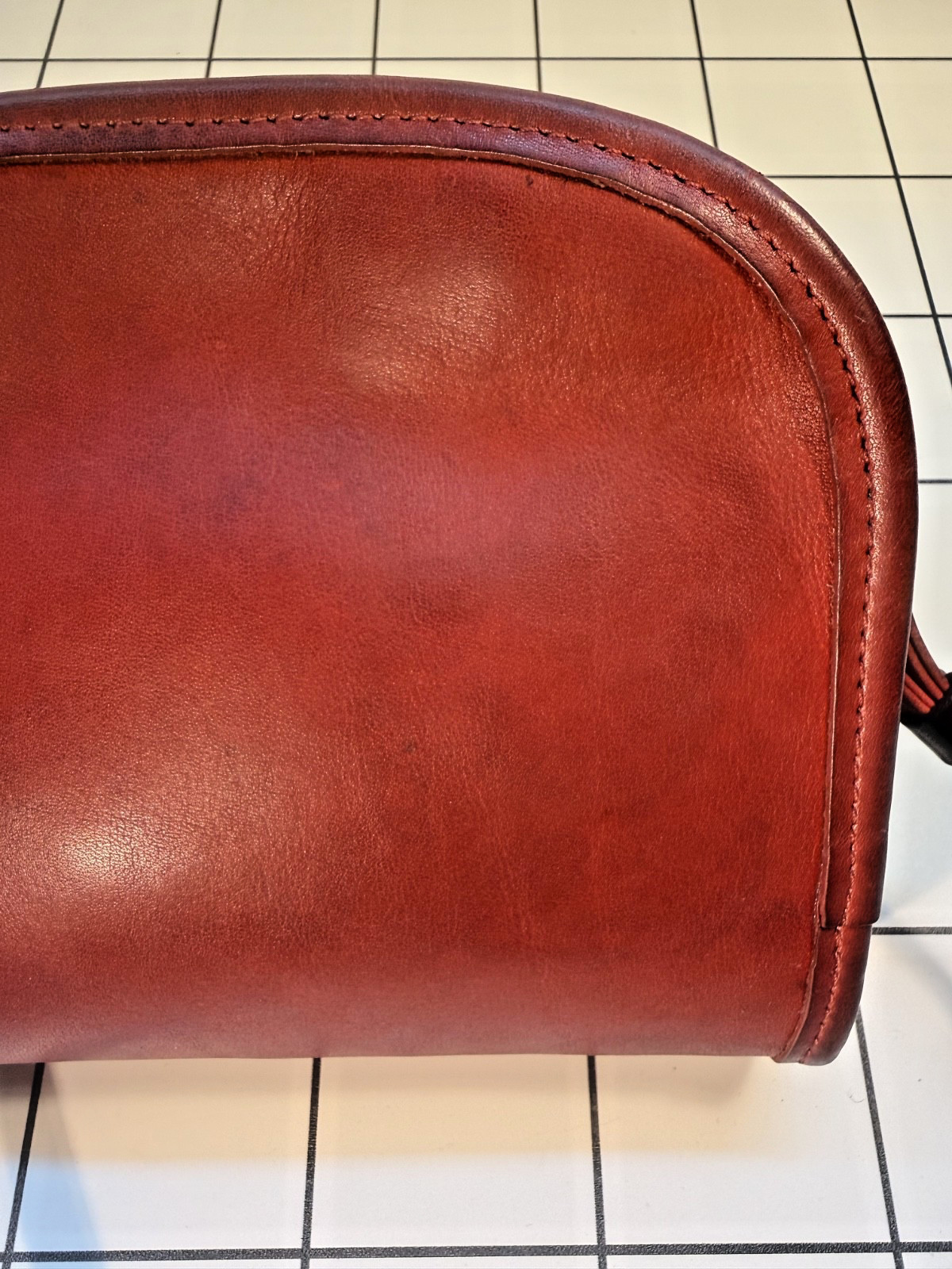 Vintage Coach 9017 Abbie Zip crossbody bag red leather 1997 – evening bag/clutch