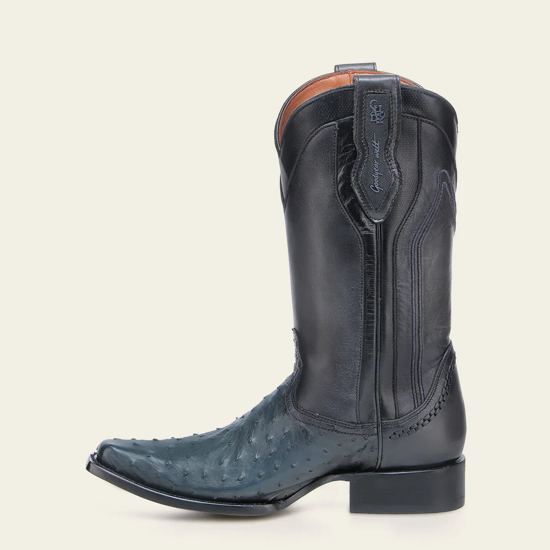 1B2TA1 – Cuadra blue dress cowboy ostrich leather boots for men