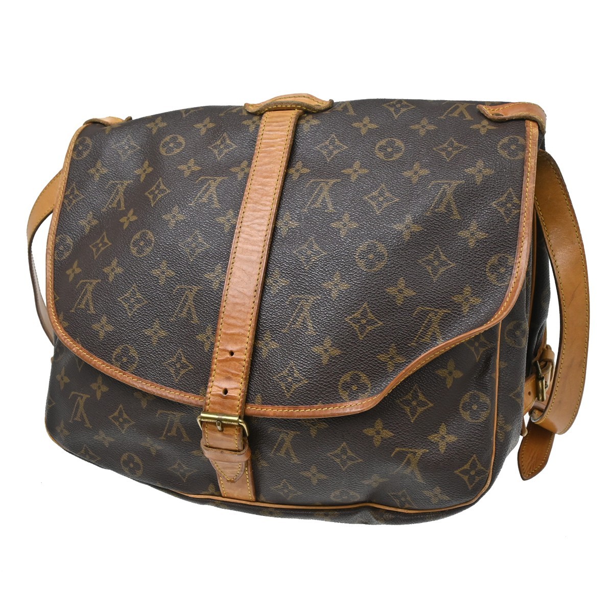 Best06 LOUIS VUITTON SAUMUR 35 SHOULDER BAG MONOGRAM M42254 AR0992 YQ05746