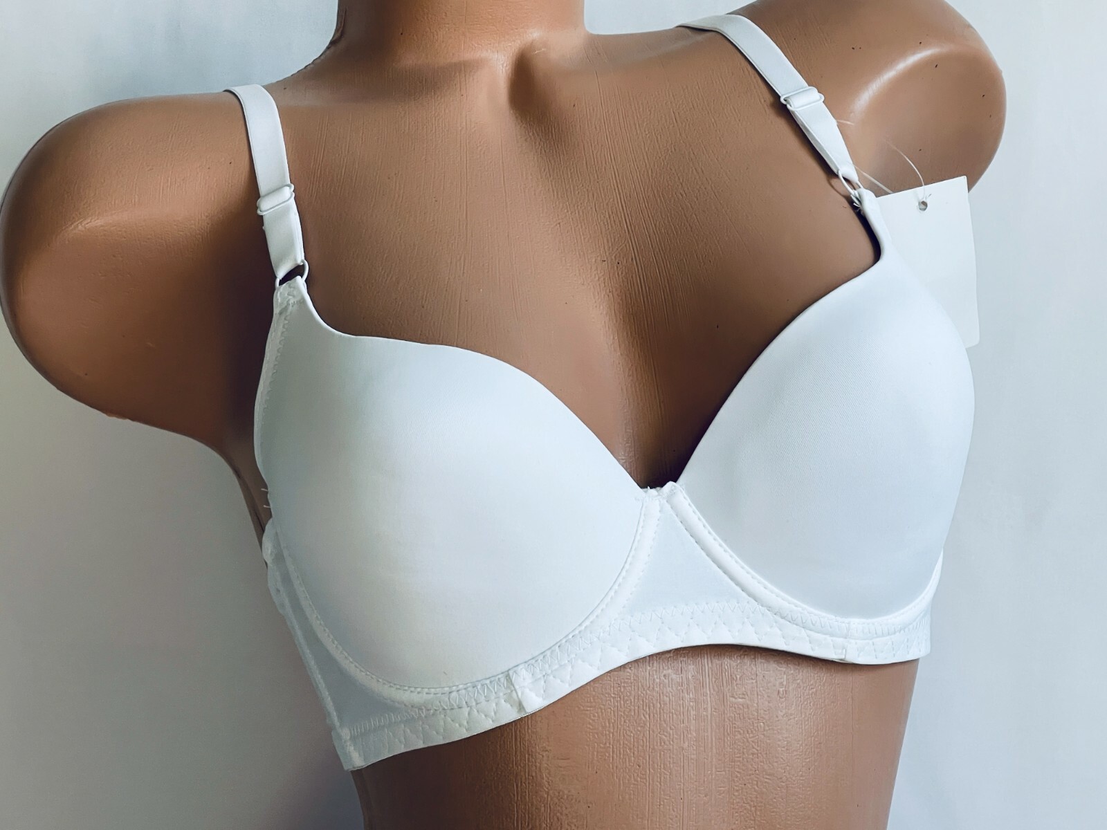 2-6 T-shirt Bras Lightly Lined Bra Soft Cup 3 Hook Full Cover Underwire 32B-42B