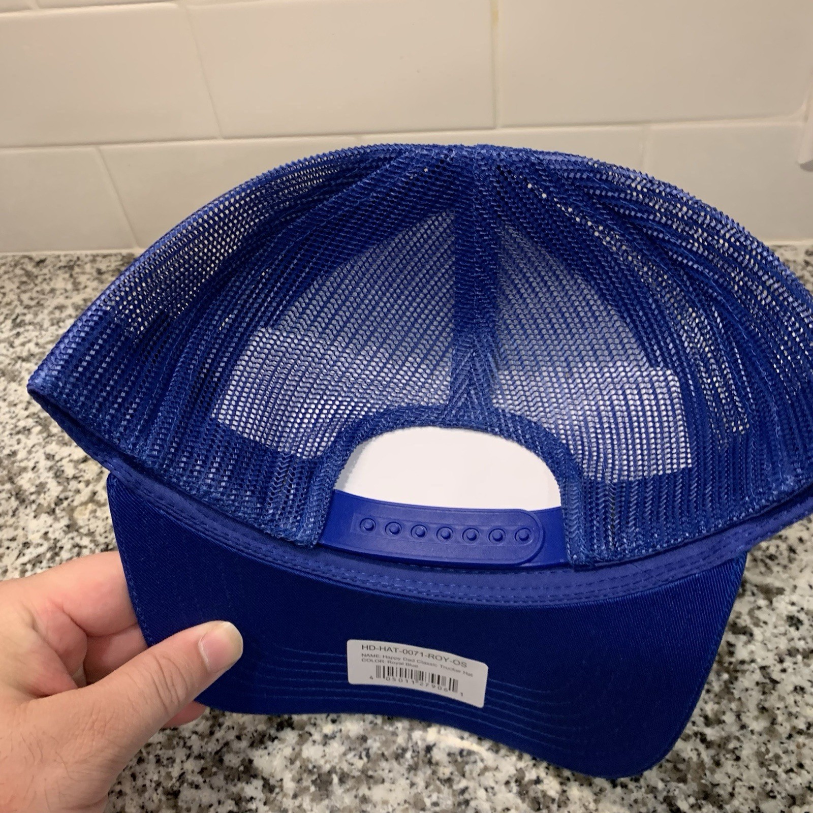 Happy Dad Hard Seltzer Trucker Hat Blue Mens Snapback Mesh Back BRAND NEW