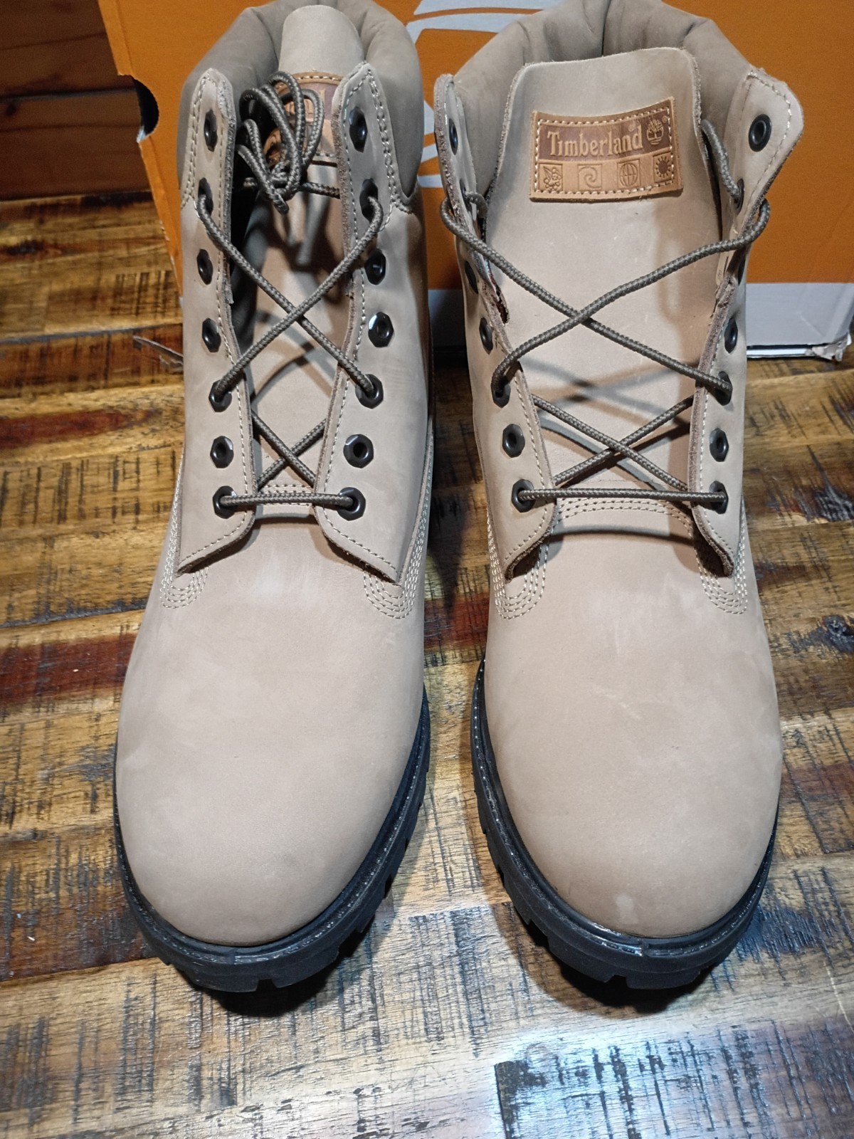 Mens Timberland Premium Waterproof Med Beige Premium Nubuck Lthr Boot SZ 12