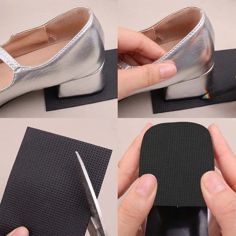 Self-Adhesive EVA Shoe Sole Repair Patch Black Rubber Anti-Slip Protector Pads