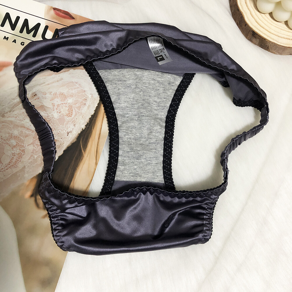 5 Pcs Lot Womens Sexy Silky Satin Panties Briefs String Bikinis Lingeries Undies