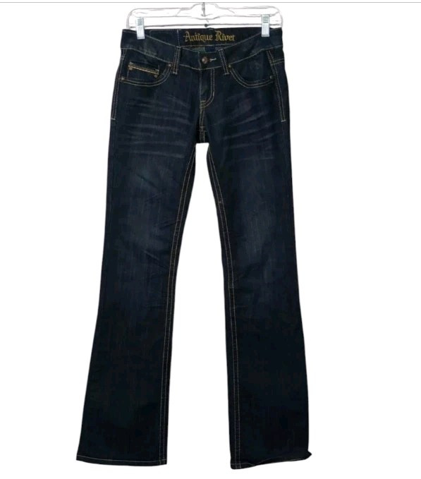 Antique Rivet Women’s Jean Size 27 Embellished Dark Wash Straight Leg