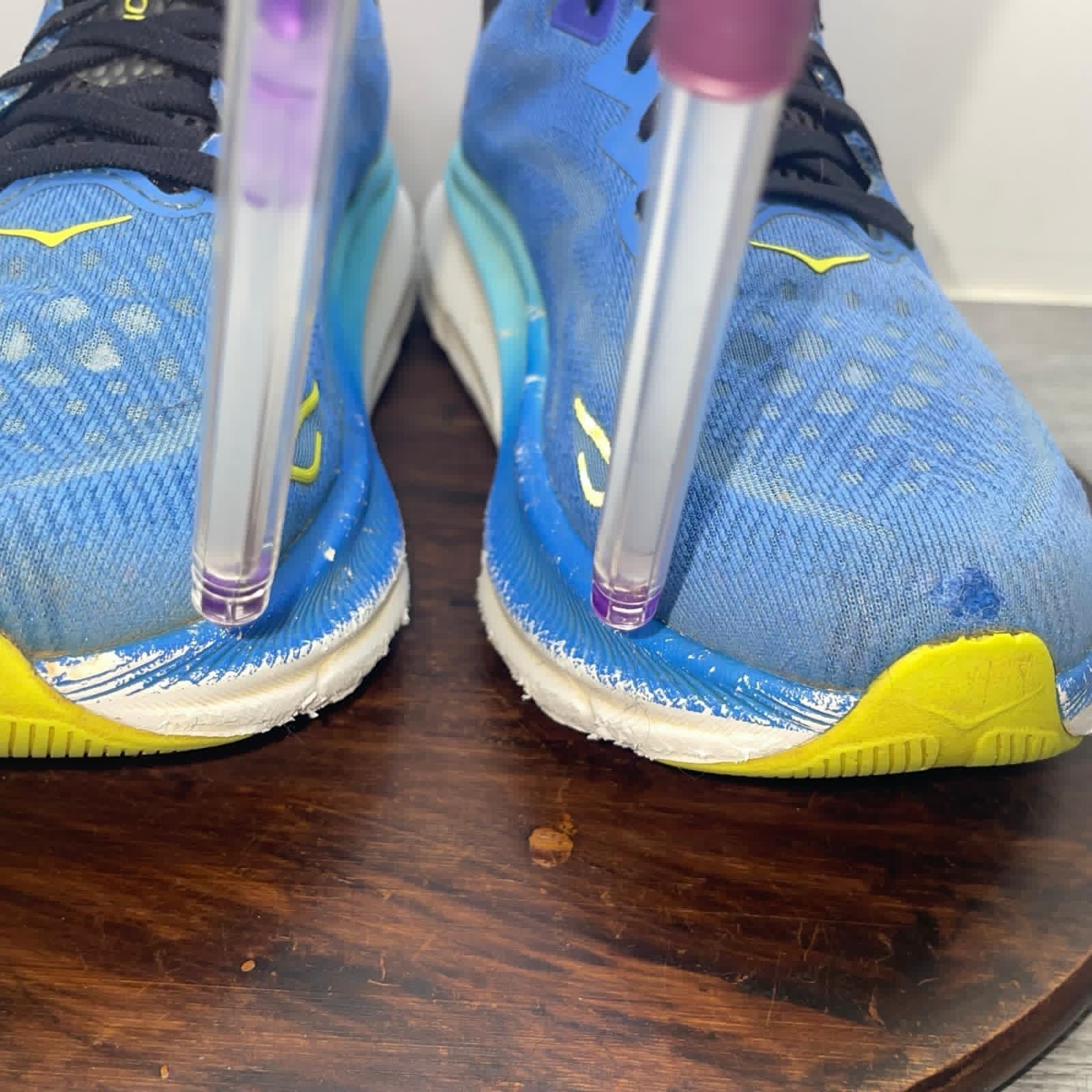Hoka One One Clifton 9 Shoes Mens Size 9.5 D Blue Running Cushioned 1127895 VRTL