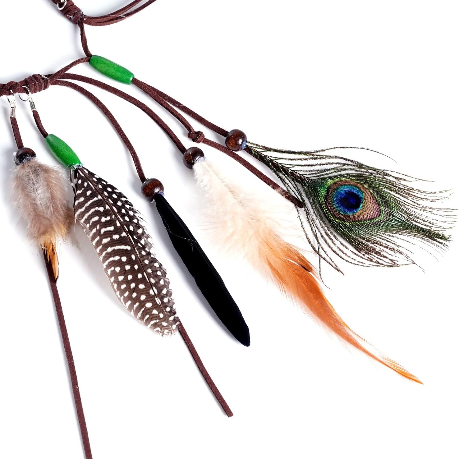 Indian Feather Headband Boho Headbands Festival as picture show