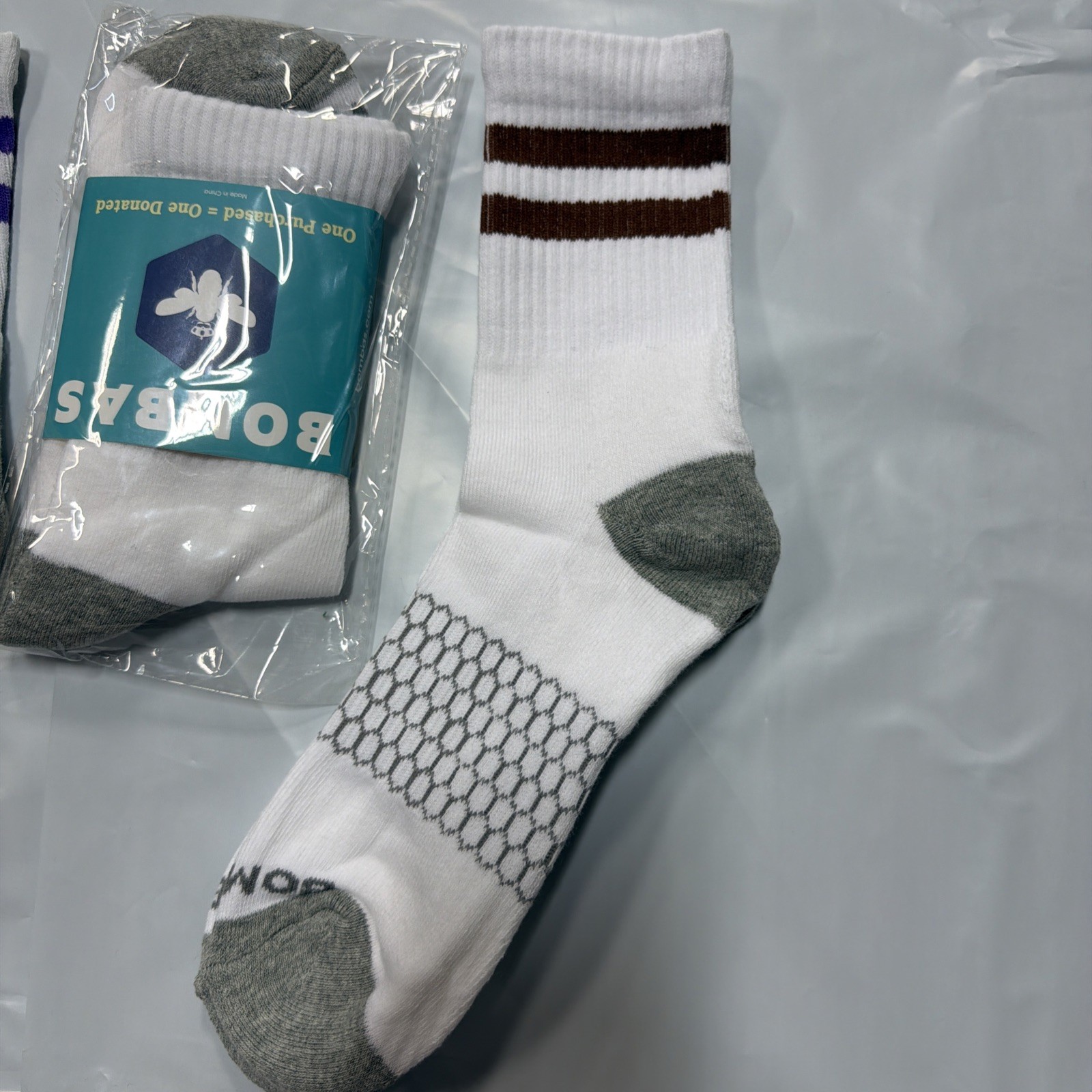 Bombas Honeycomb Women’s 6 Pairs stripes Calf Sock Size M 8-10.5 – 3 Color